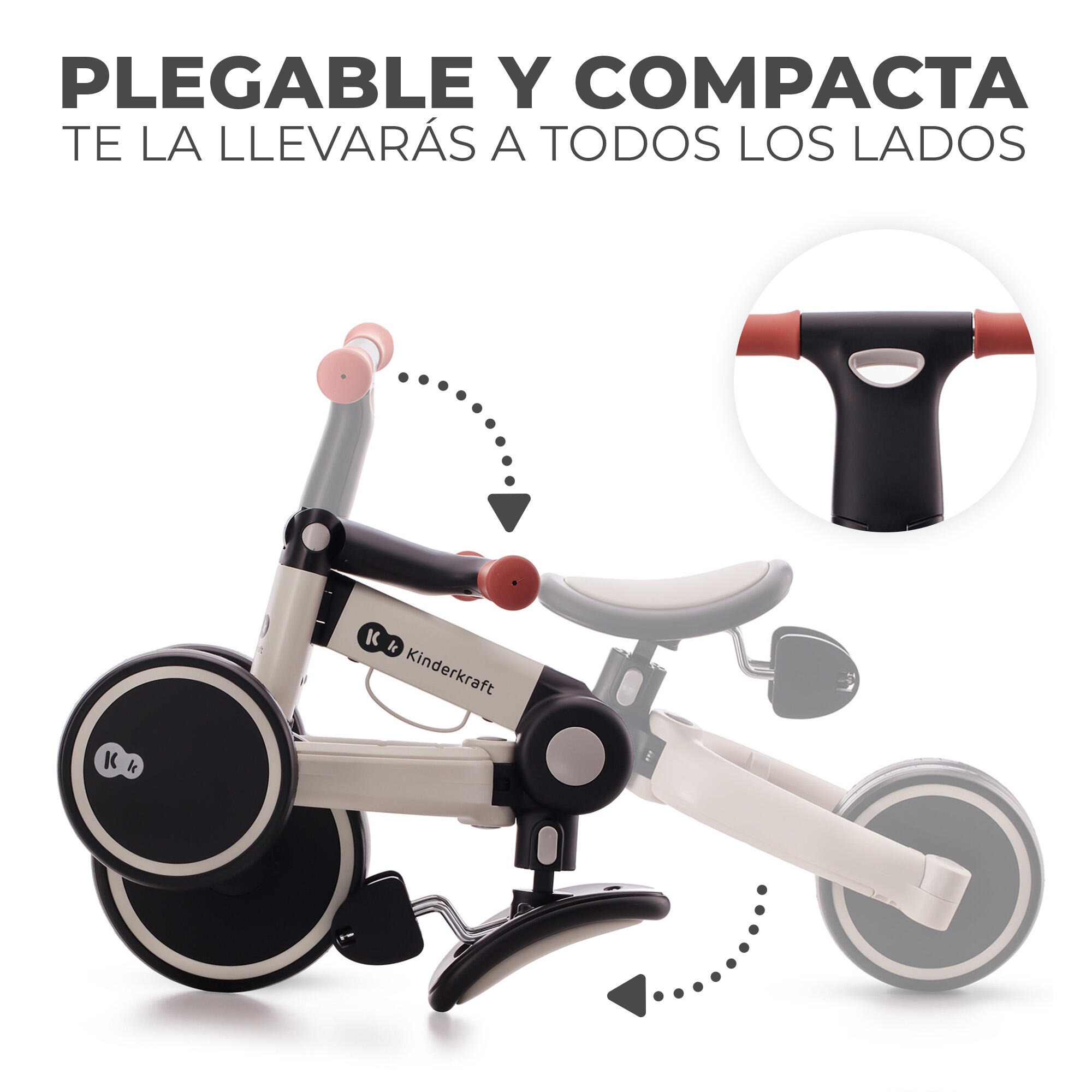 Triciclo-Bicicleta Kinderkraft 4TRIKE 2022 grey - CD 9/13
