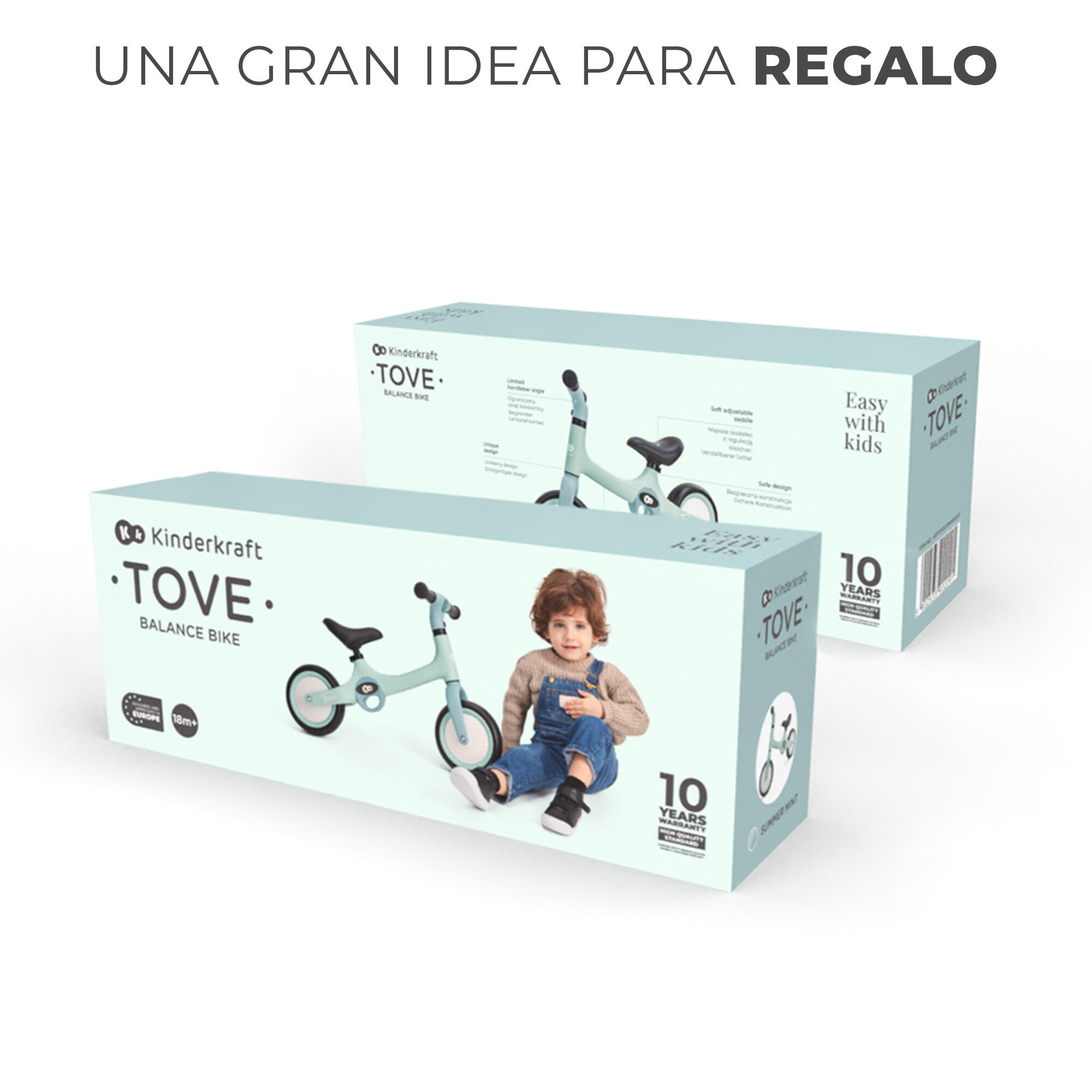 Bicicleta Infantil Kinderkraft TOVE summer mint - CD 6/8