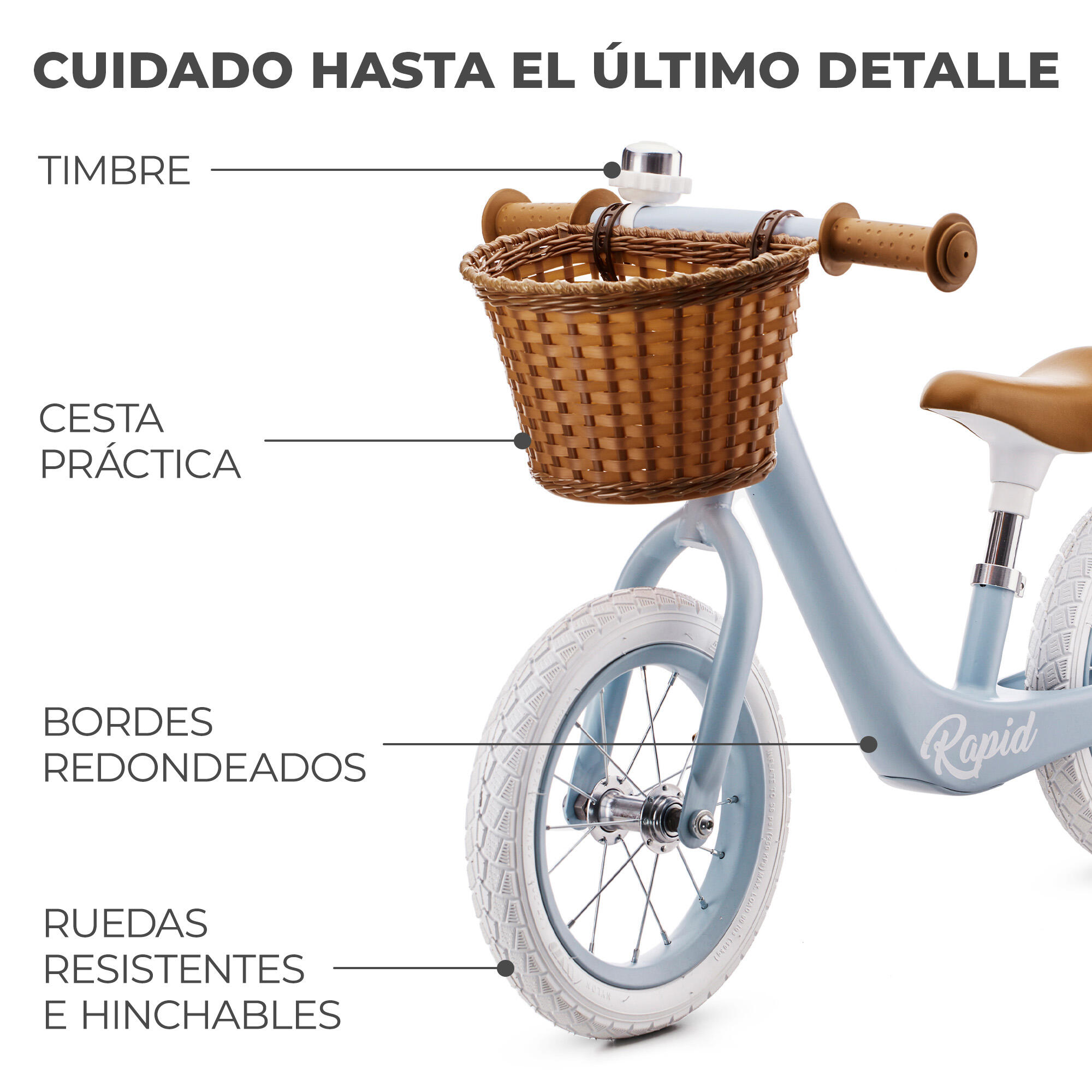 CD- Bicicleta Infantil Kinderkraft RAPID 2 blue 3/6