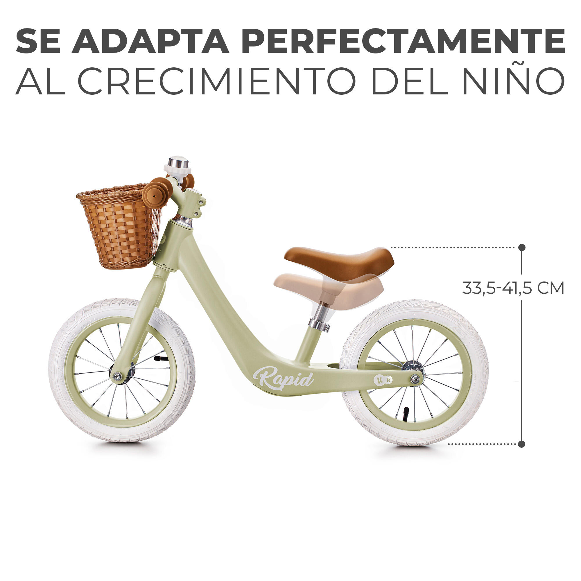 Bicicleta Infantil Kinderkraft RAPID 2 green - CD 5/6