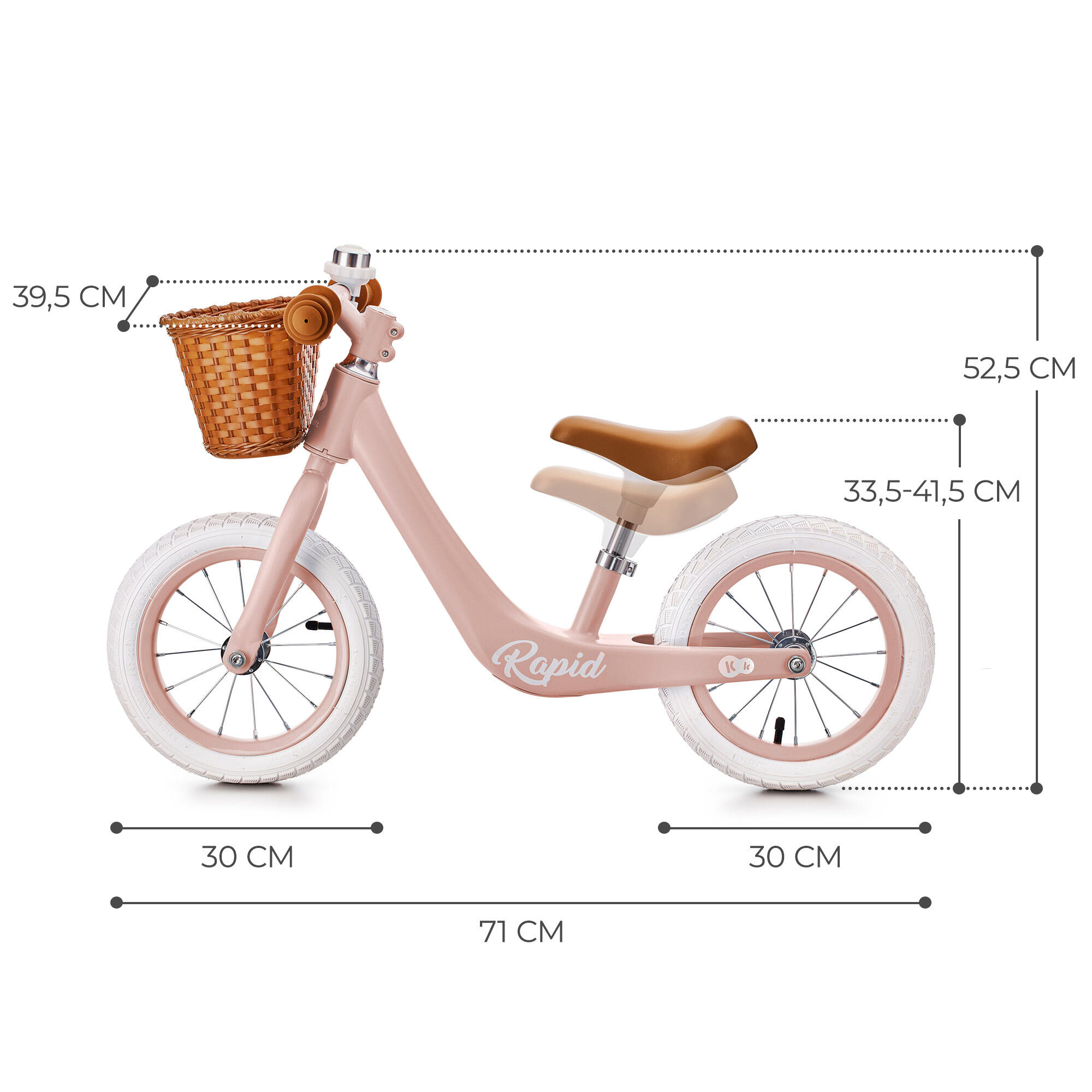 Bicicleta Infantil Kinderkraft RAPID 2 pink - CD 5/5