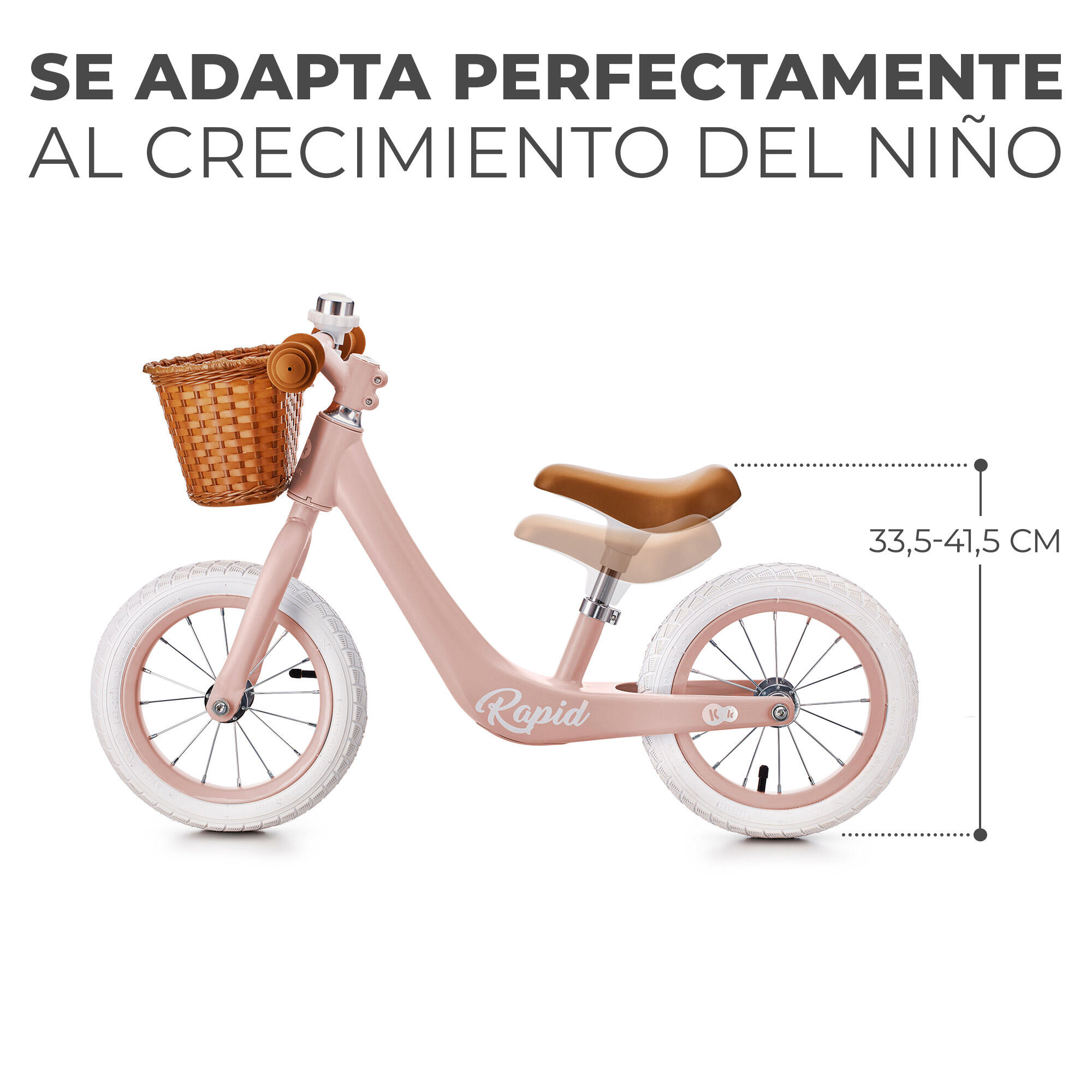 Bicicleta Infantil Kinderkraft RAPID 2 pink - CD 2/5