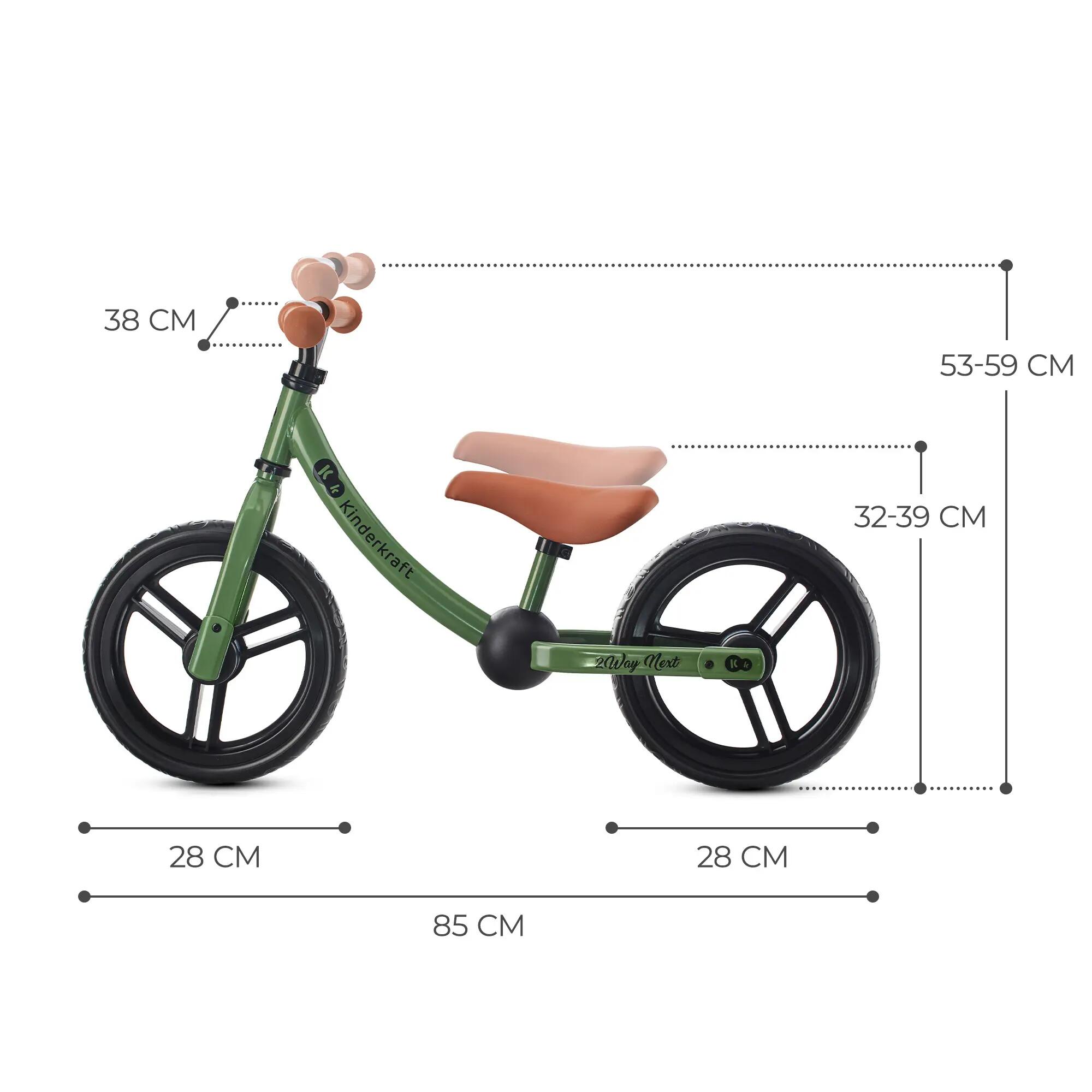 Bicicleta Infantil Kinderkraft 2WAY NEXT 2022 light green - CD 7/9