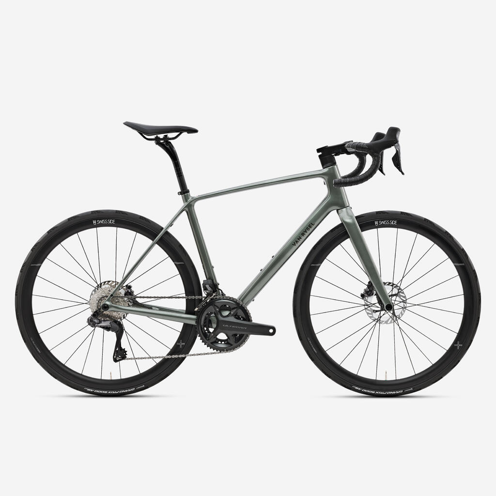 Kaki zeleni drumski bicikl ENDURANCE SHIMANO ULTEGRA Di2 EDR CF ULTRA