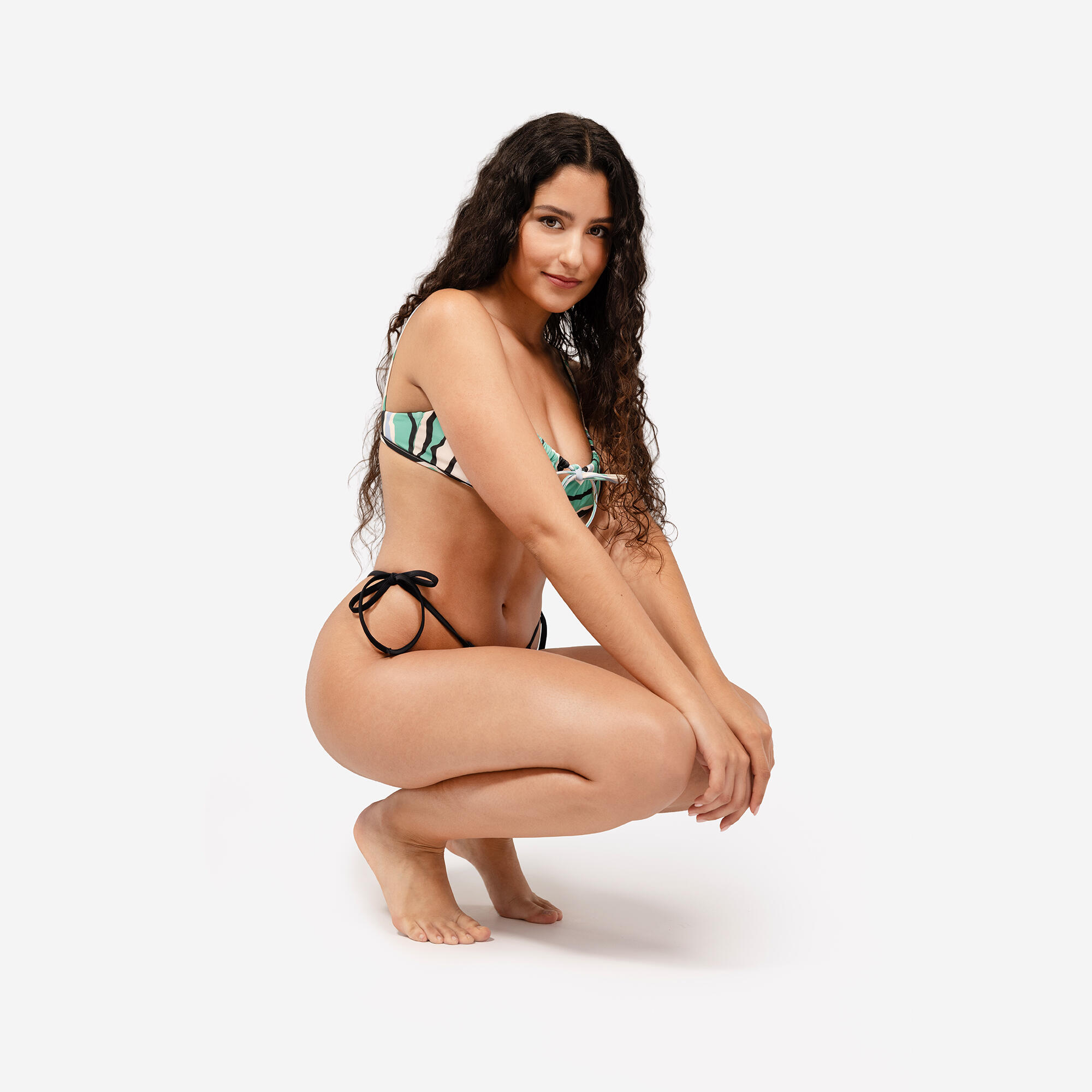 Cueca Brasileira Cortina com Laços Mulher - Preto - EDIÇÃO LIMITADA 6/6