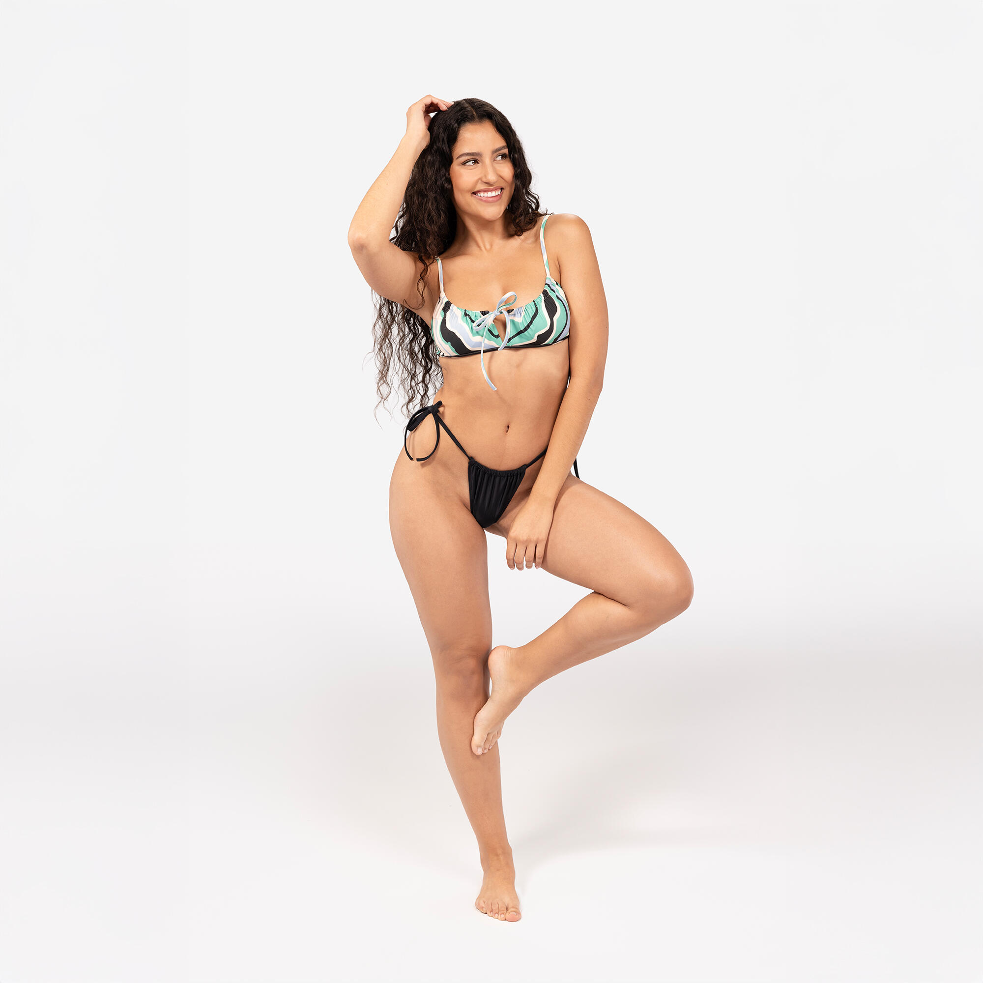 Cueca Brasileira Cortina com Laços Mulher - Preto - EDIÇÃO LIMITADA 4/6
