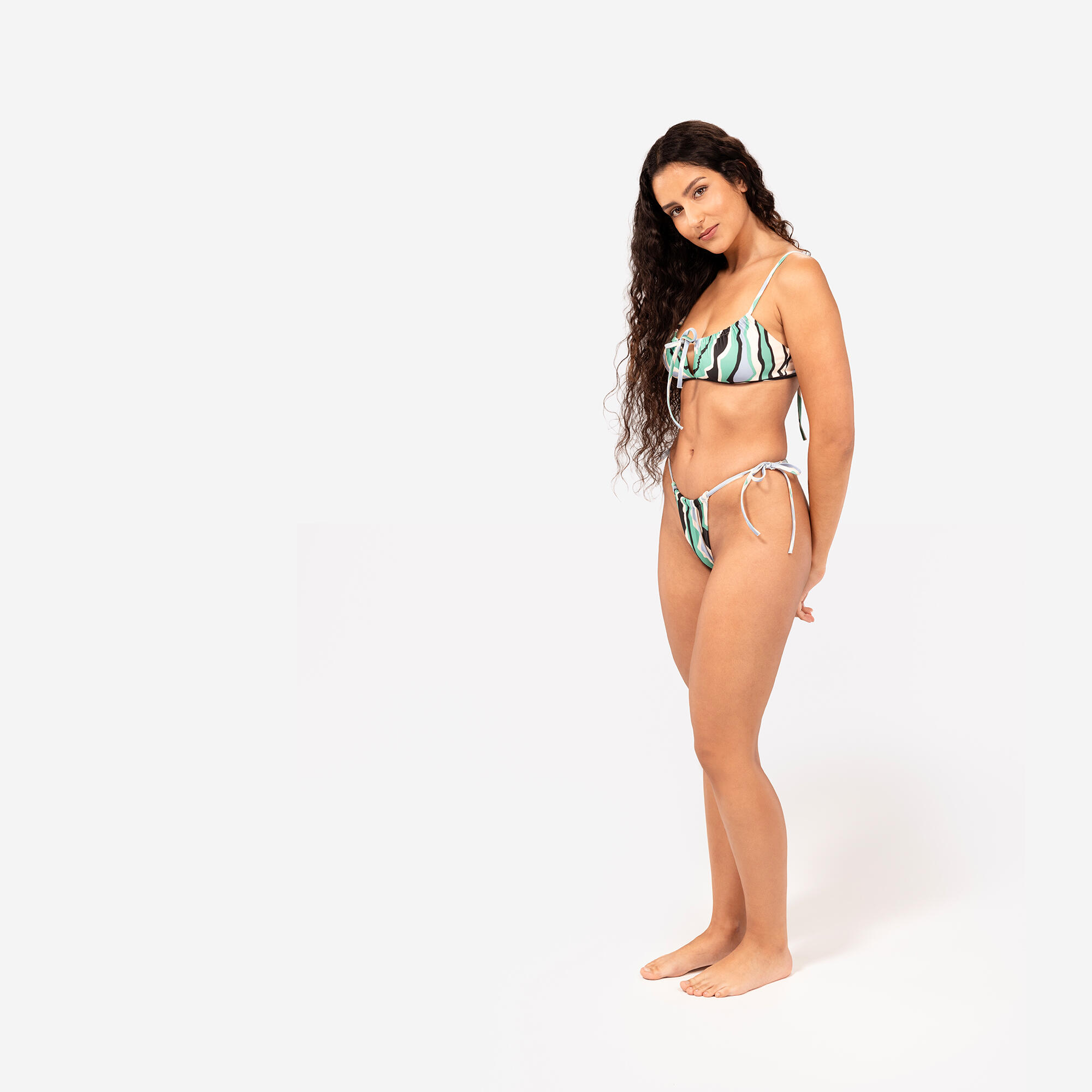 Cueca Brasileira Cortina com Laços Mulher - Waves  - EDIÇÃO LIMITADA 6/6