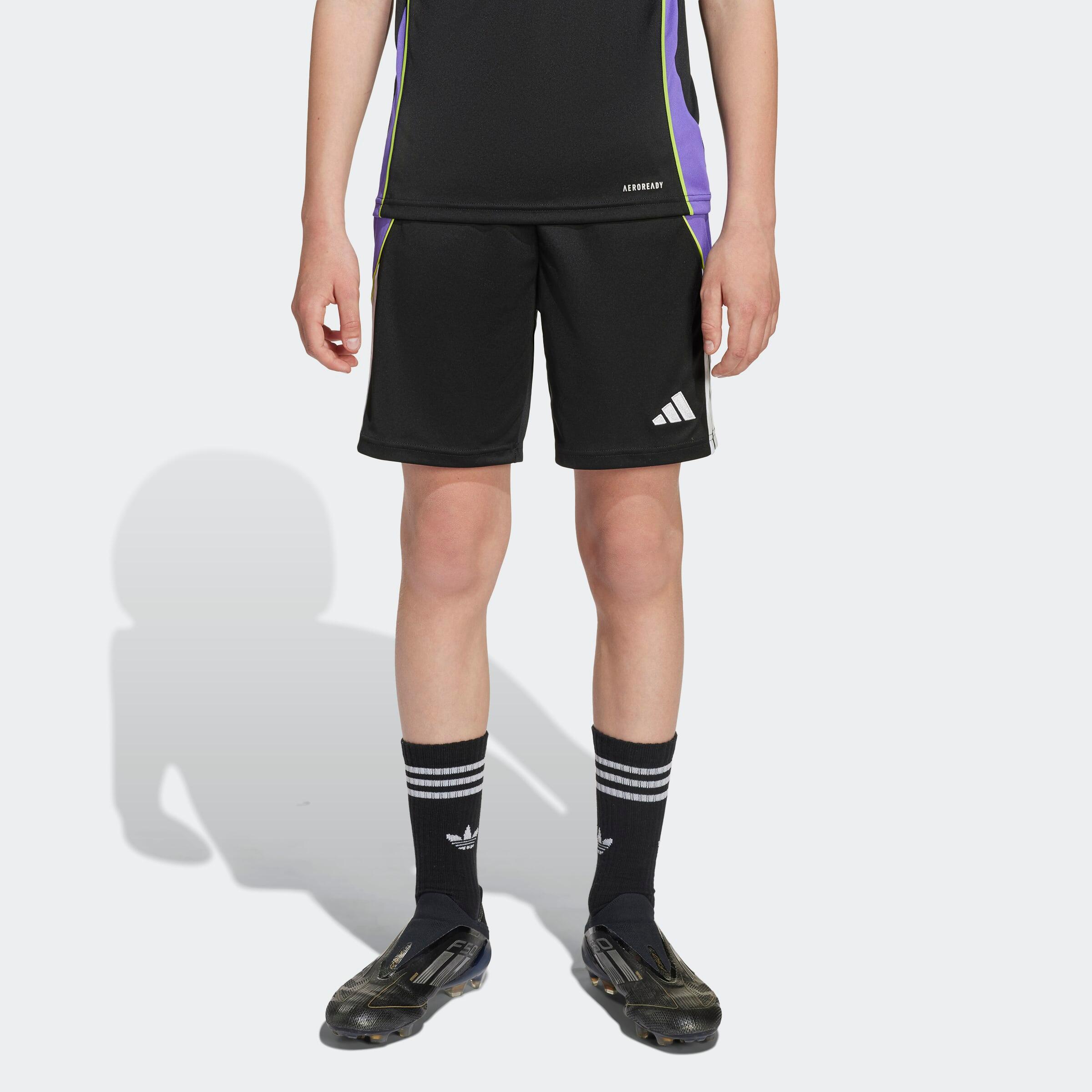 adidas Tiro 24 kind voetbalbroekje zwart/paars 1/7