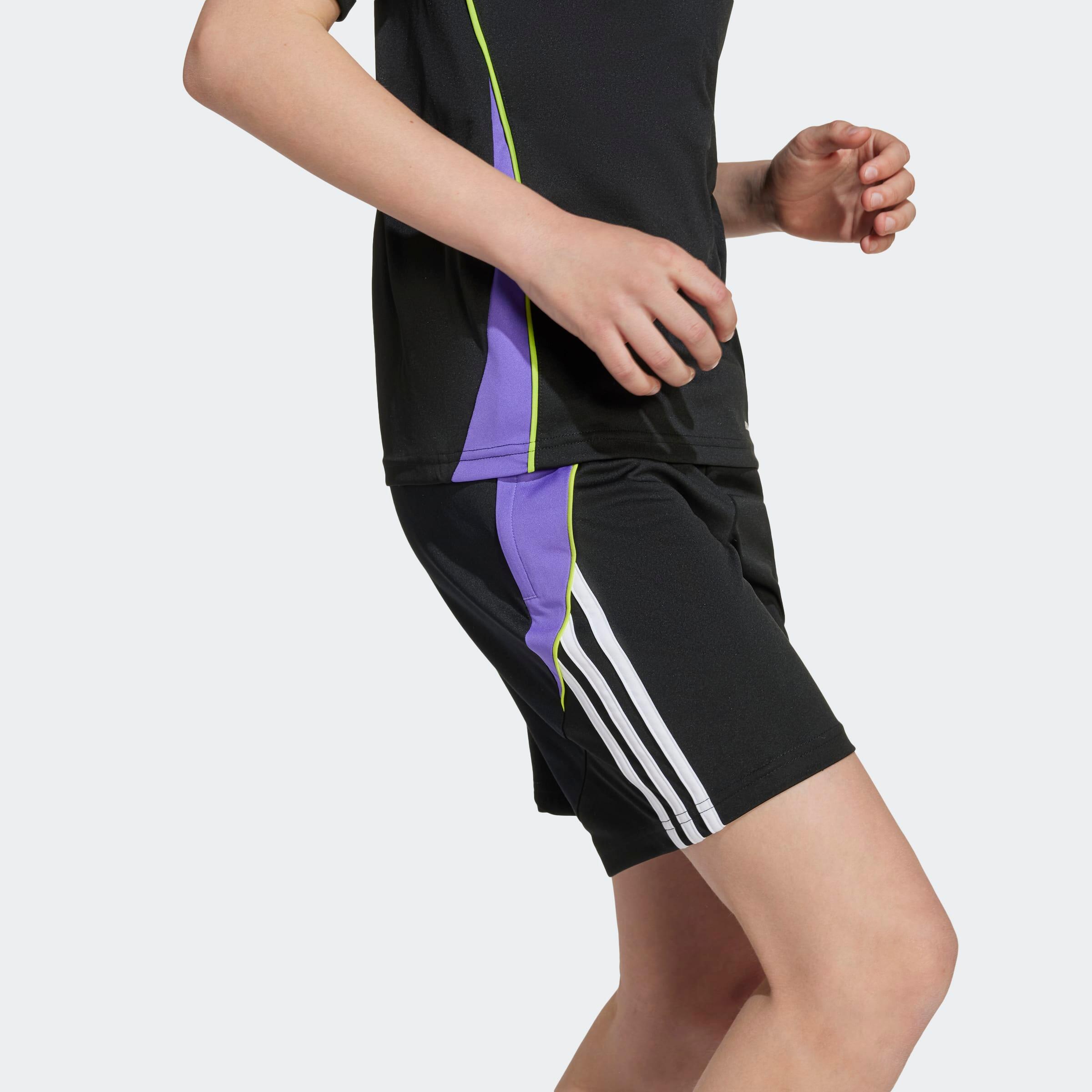 Pantaloncini allenamento bambino Tiro 24 nero-viola 4/6