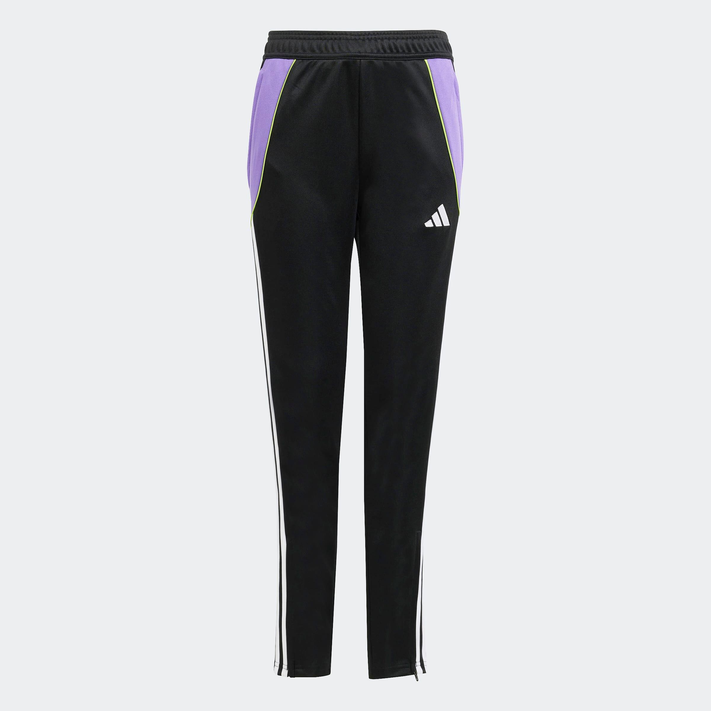 ADIDAS Tiro 24 detské tréningové nohavice čierno-fialové 128 cm