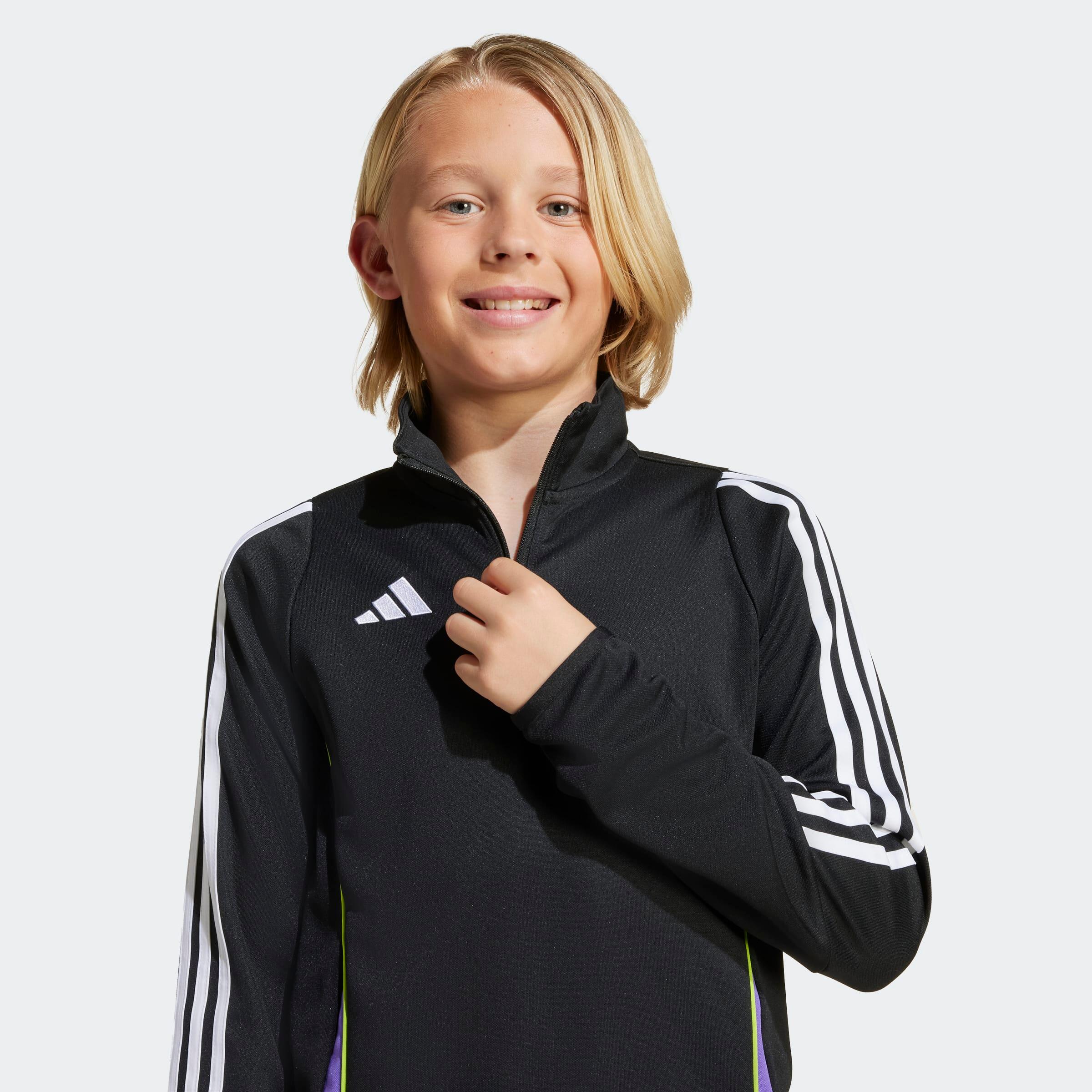 Felpa allenamento bambino Tiro 24 nero/viola 6/7
