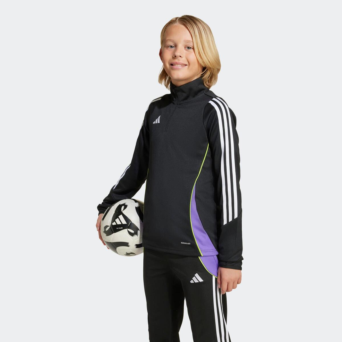 Haut d'entraînement Tiro 24 Enfant Noir/Violet
