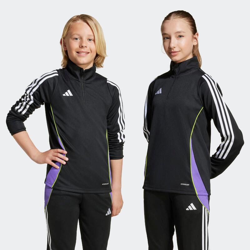Tricou de antrenament Tiro 24 Negru-Mov Copii 