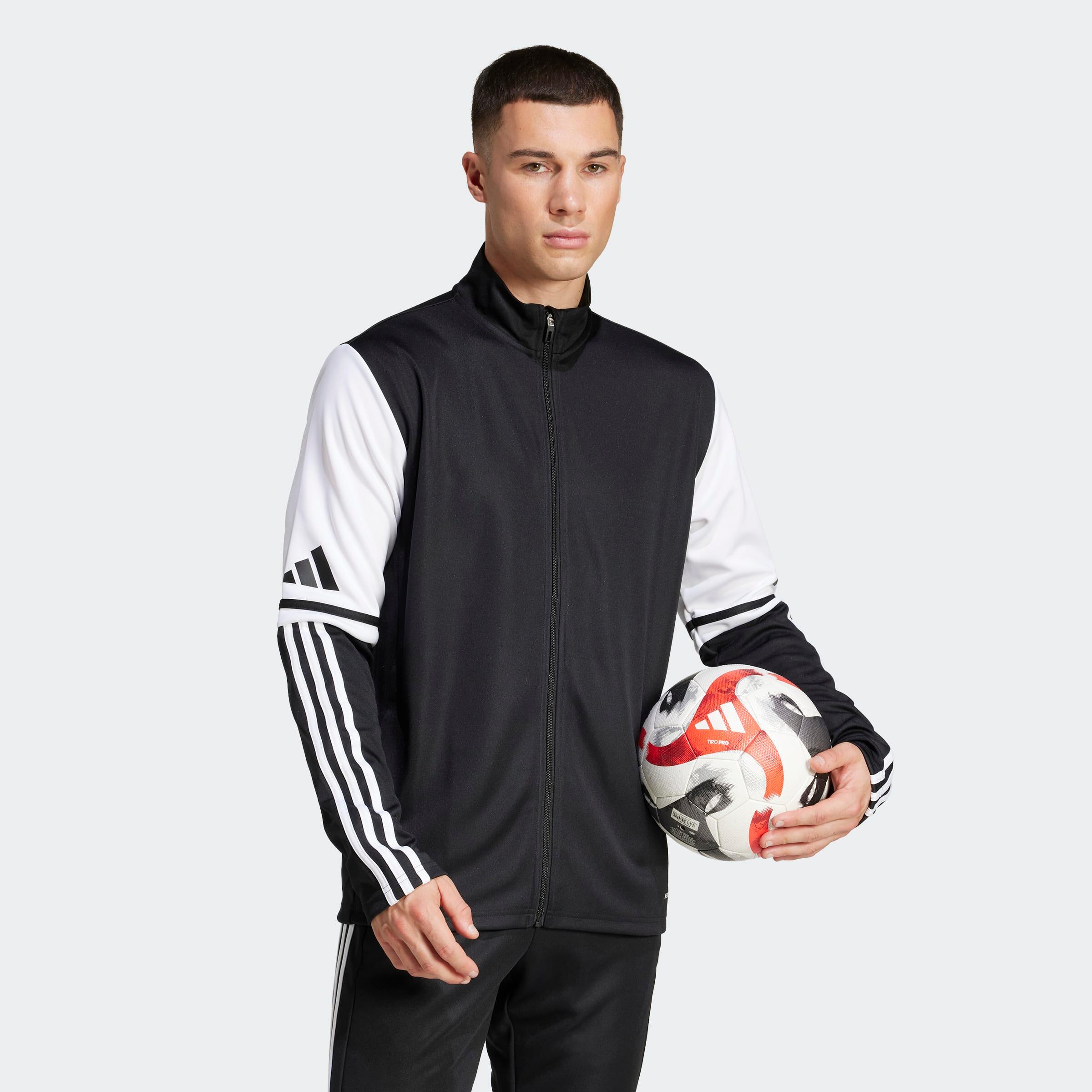 Casaco de Treino Futebol Adulto Squadra 25 Preto/Branco 3/7