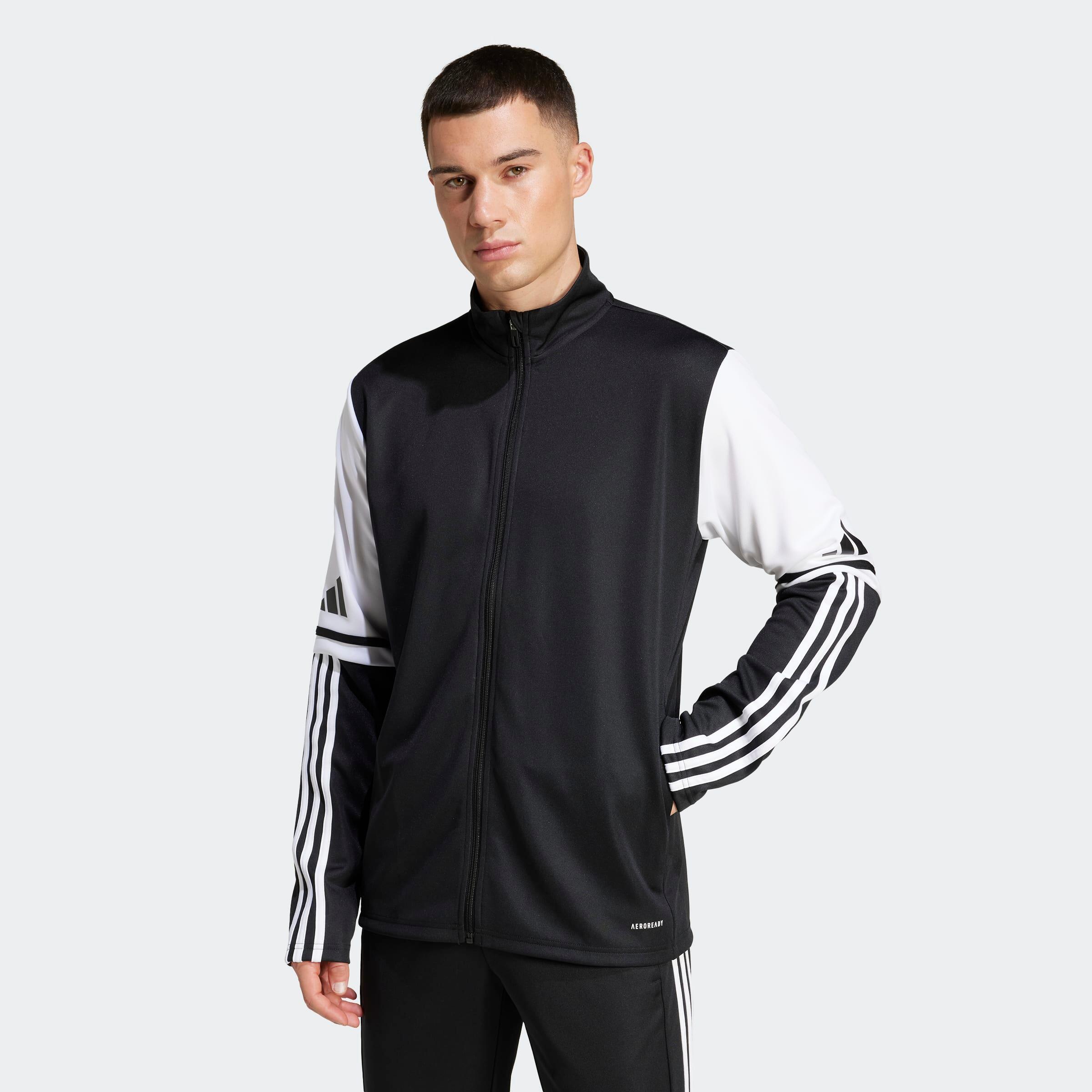 Casaco de Treino Futebol Adulto Squadra 25 Preto/Branco 6/7