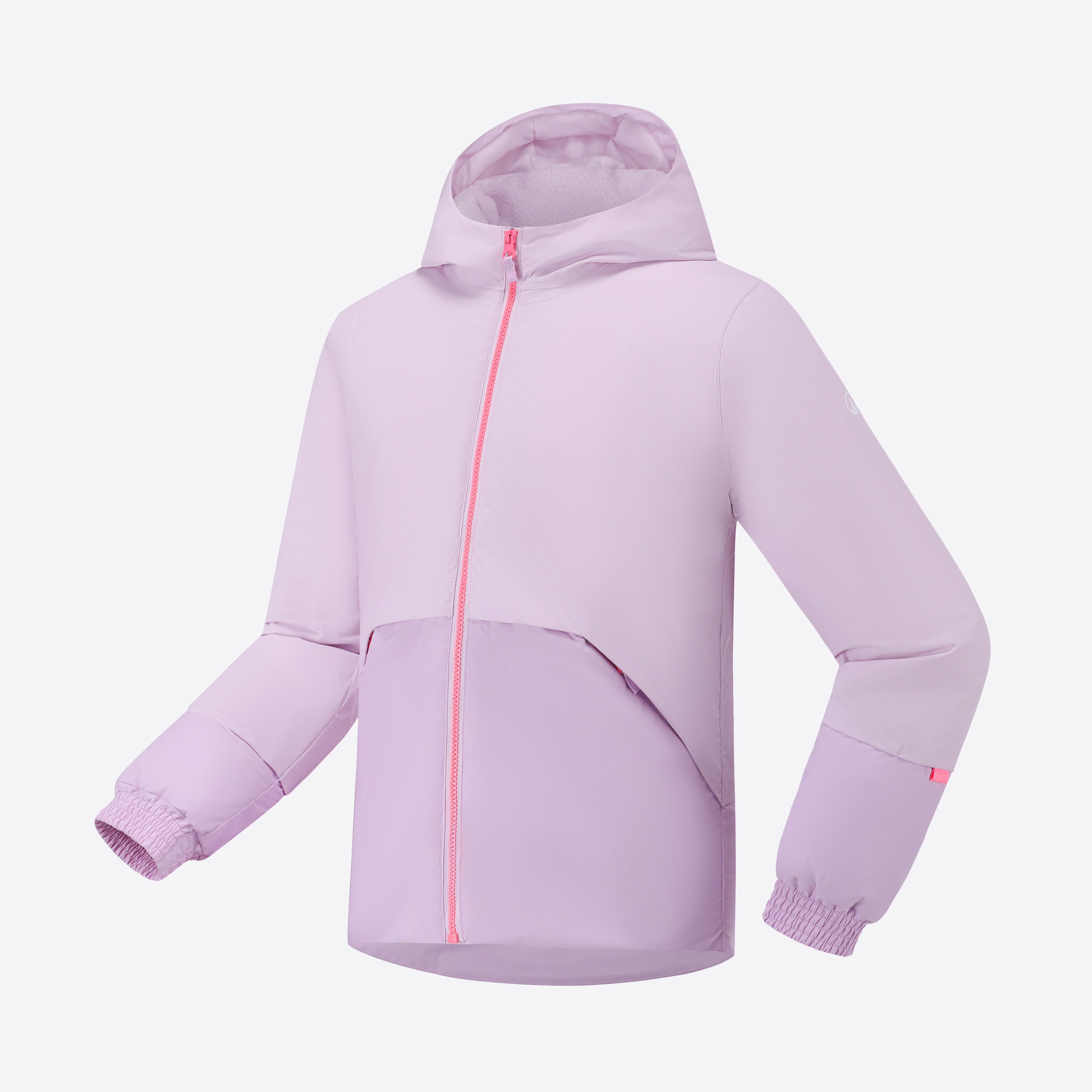 Girls’ warm ski jacket, 5-15 yrs, SKI100 Purple