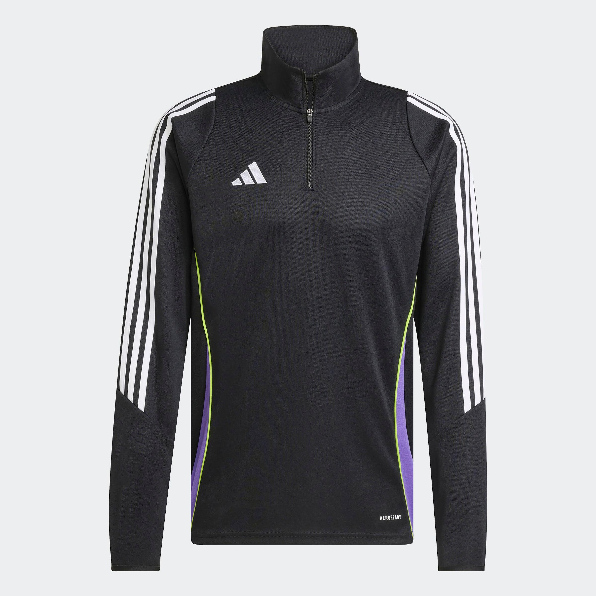 ADIDAS Tiro 24 tréningová mikina čierno-fialová S