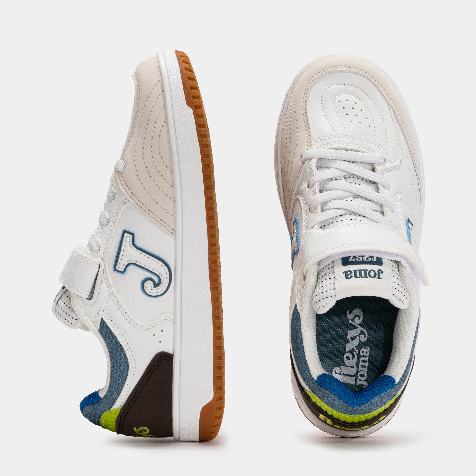 Zapatillas deportivas velcro niños Joma flex blanco del 28 al 35 3/5