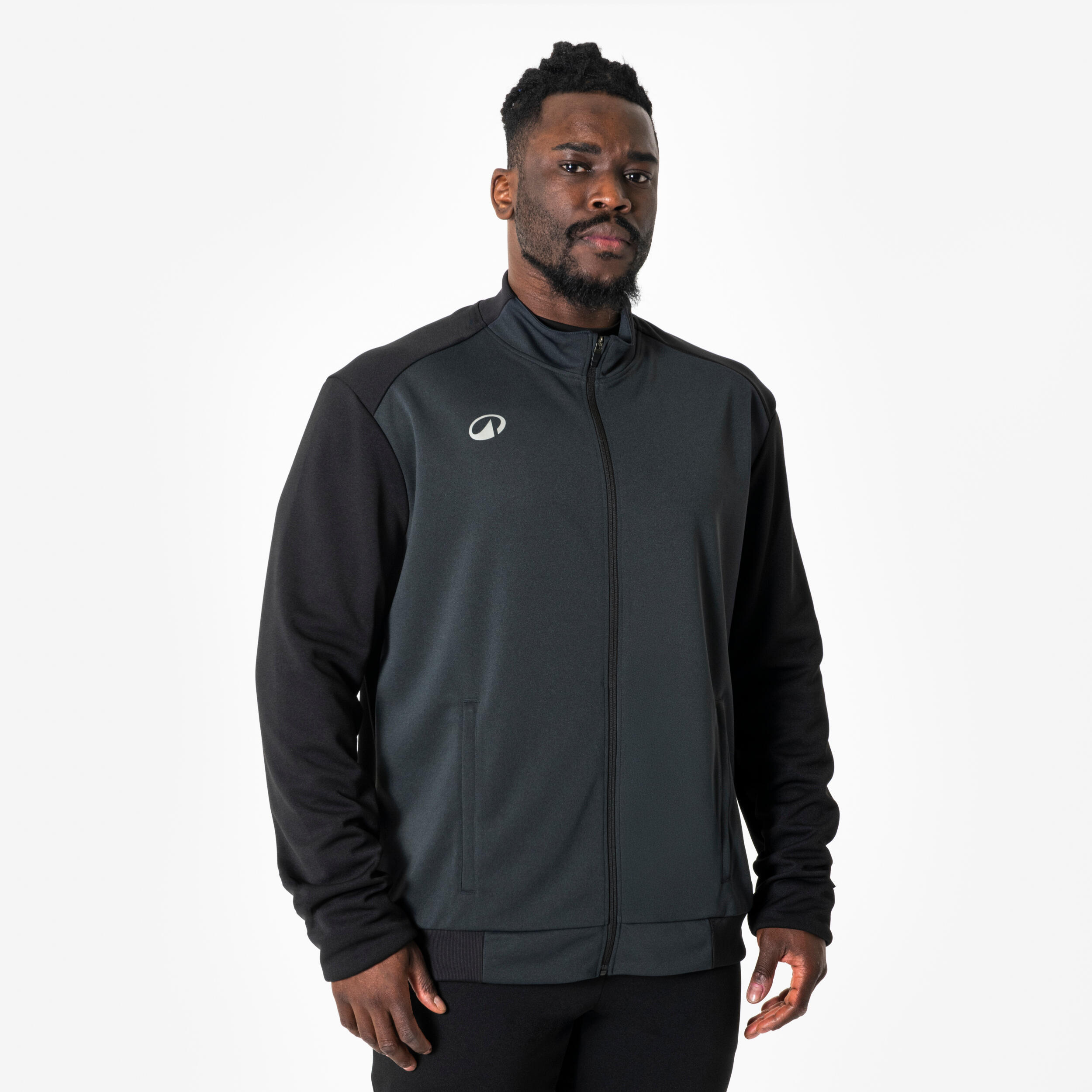 Bluză de trening Fotbal Essential Negru-Gri
