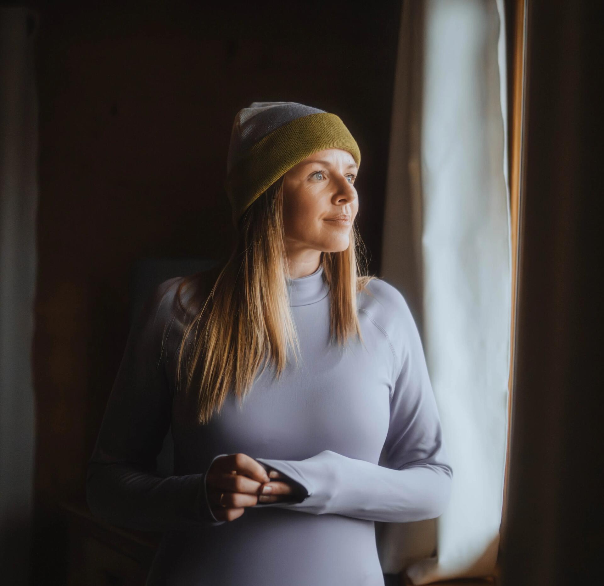 femme en sous vetements de ski quechua decathlon