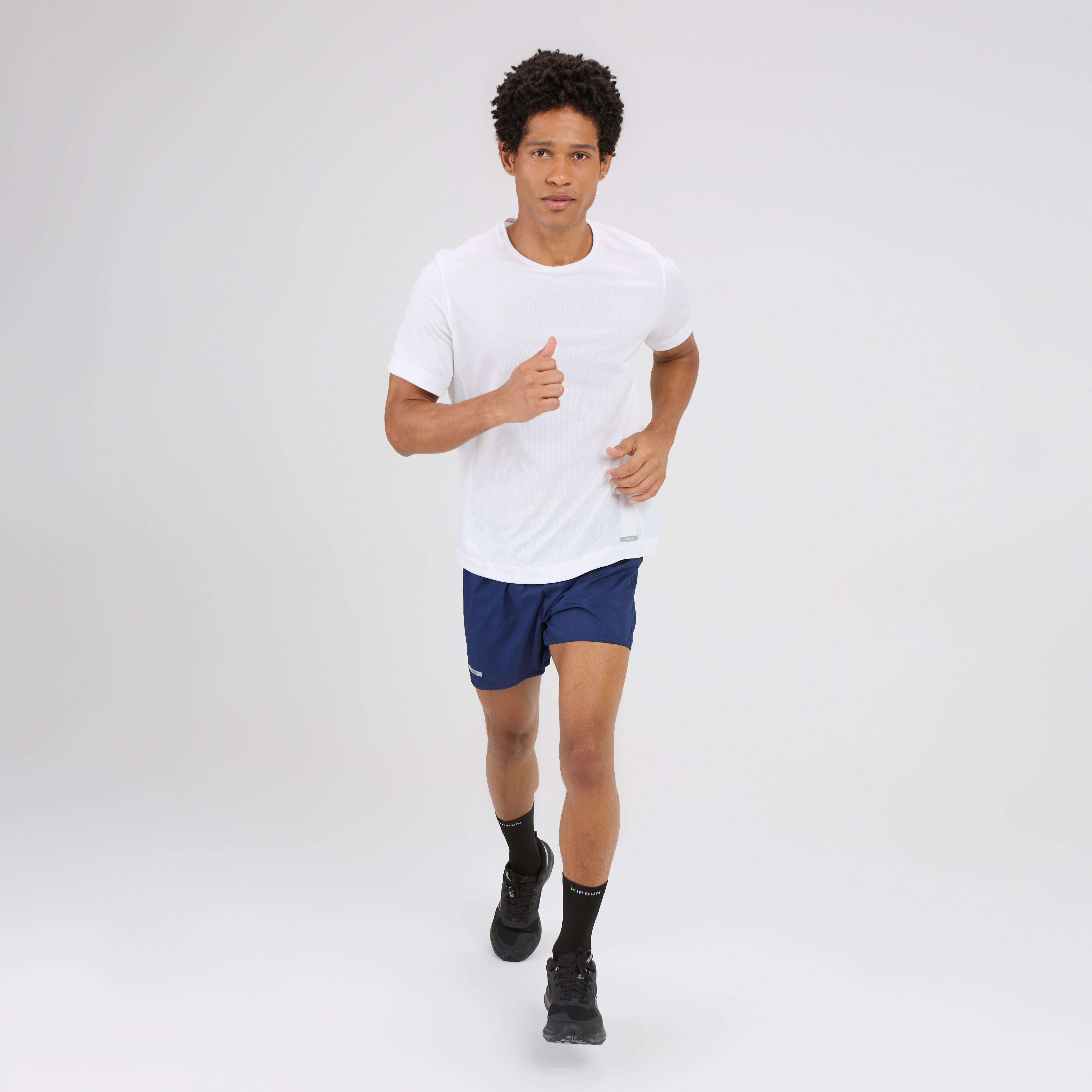 T-shirt de running respirant Homme - KIPRUN 100 Dry Blanc