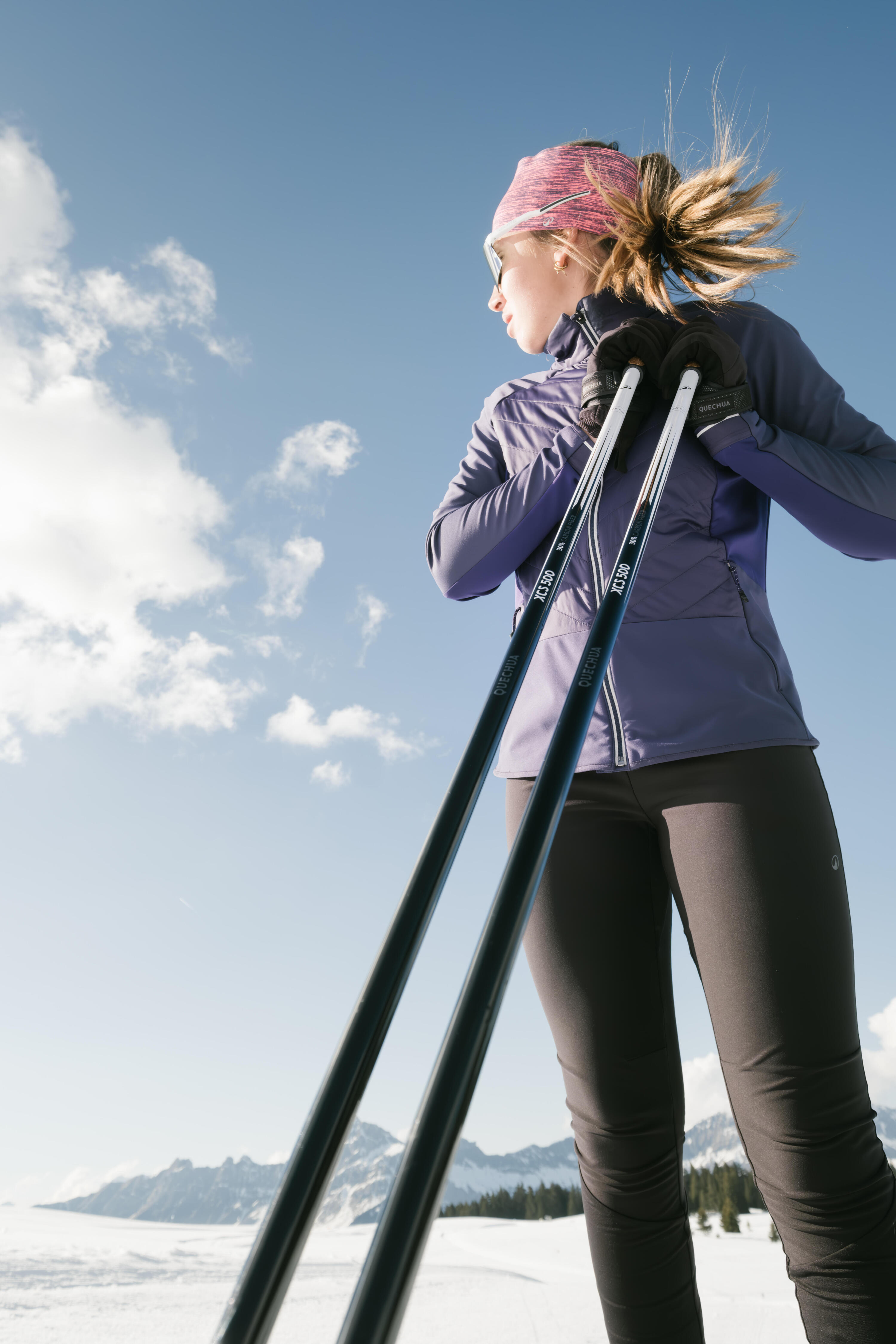 Manteau de ski de fond coupe-vent femme, XCS 500 9/11