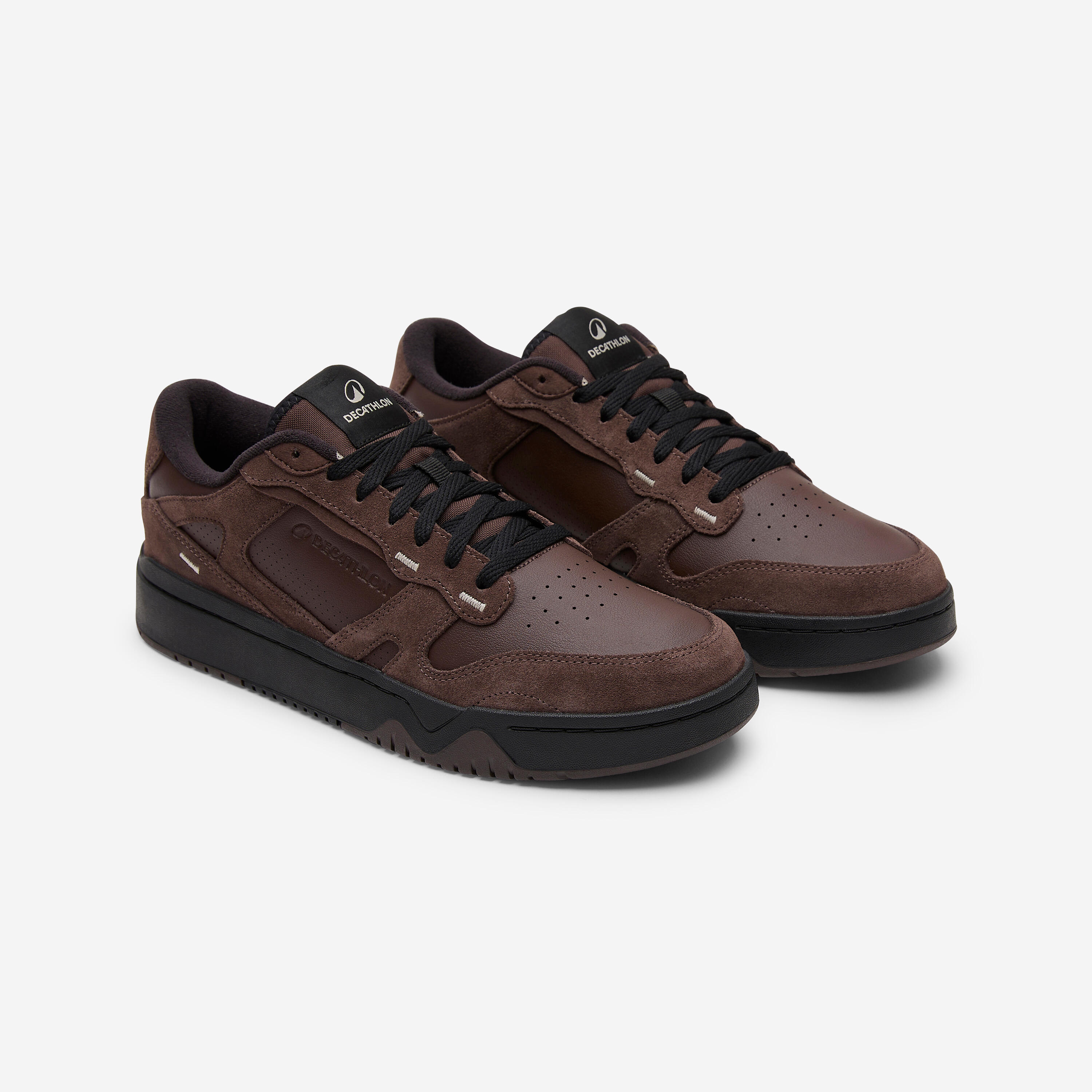 Baskets en cuir et daim homme CJ80 marron 2/8