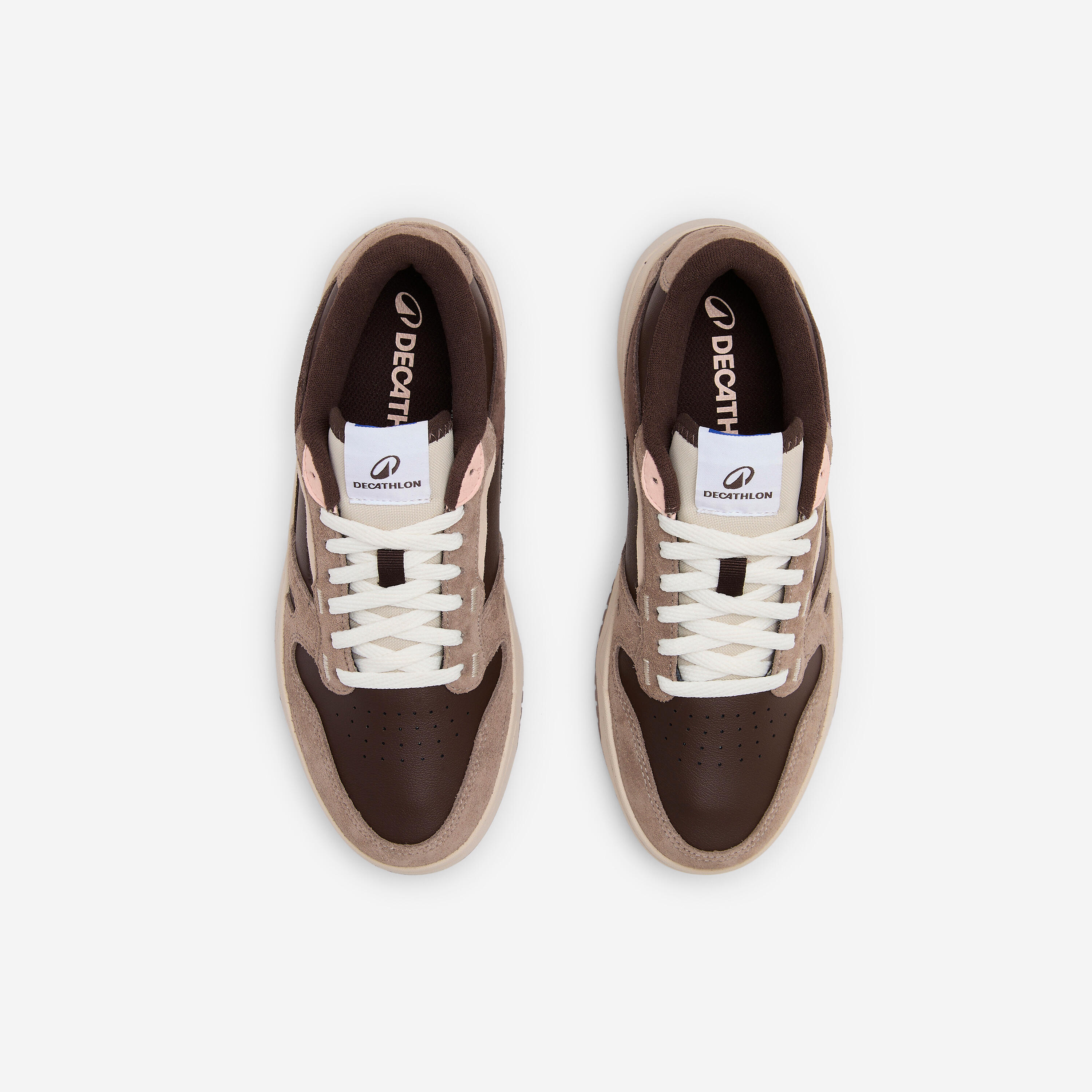 Baskets en cuir et daim femme CJ80 marron 6/11