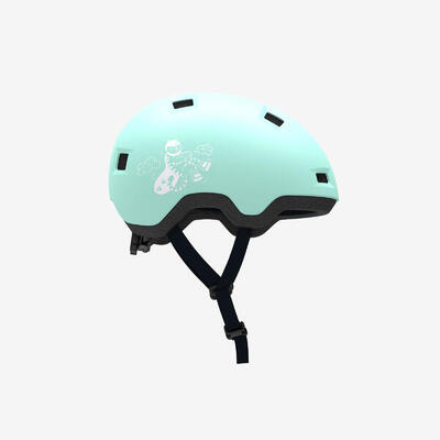 Casco roller skateboard monopattino bici B100 azzurro
