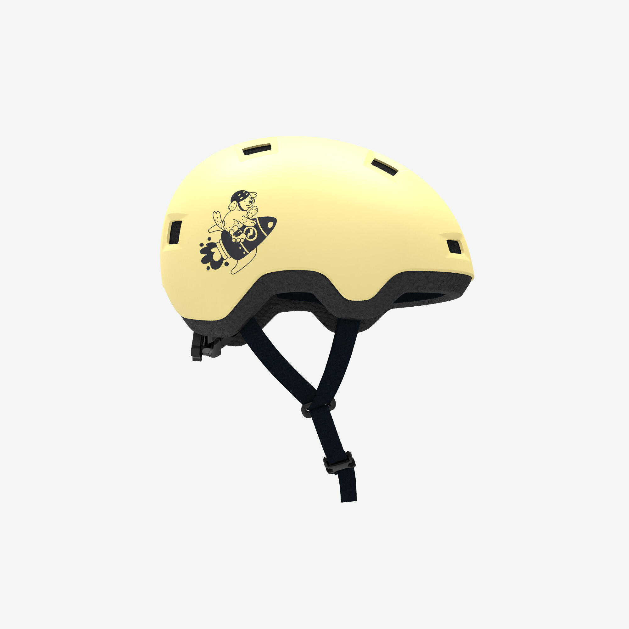 Decathlon UK BTWIN B100 Kids Inline Skates Skateboard Scooter Bike Helmet-yellow | FREE Click & Collect at Stores and Asda. 365 Days return available.