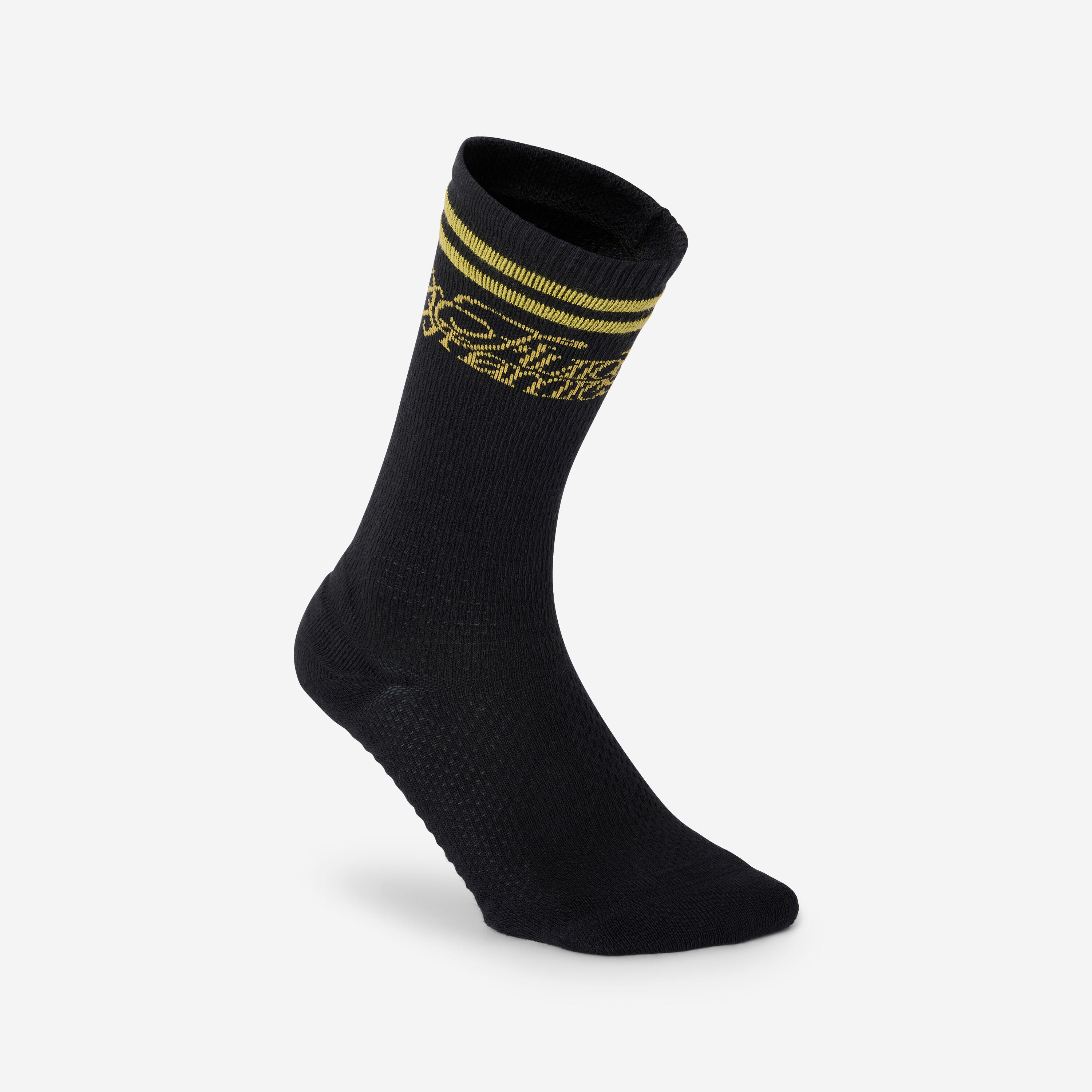 Meias cano médio, preto laranja branco caqui, 2 pares 3/6