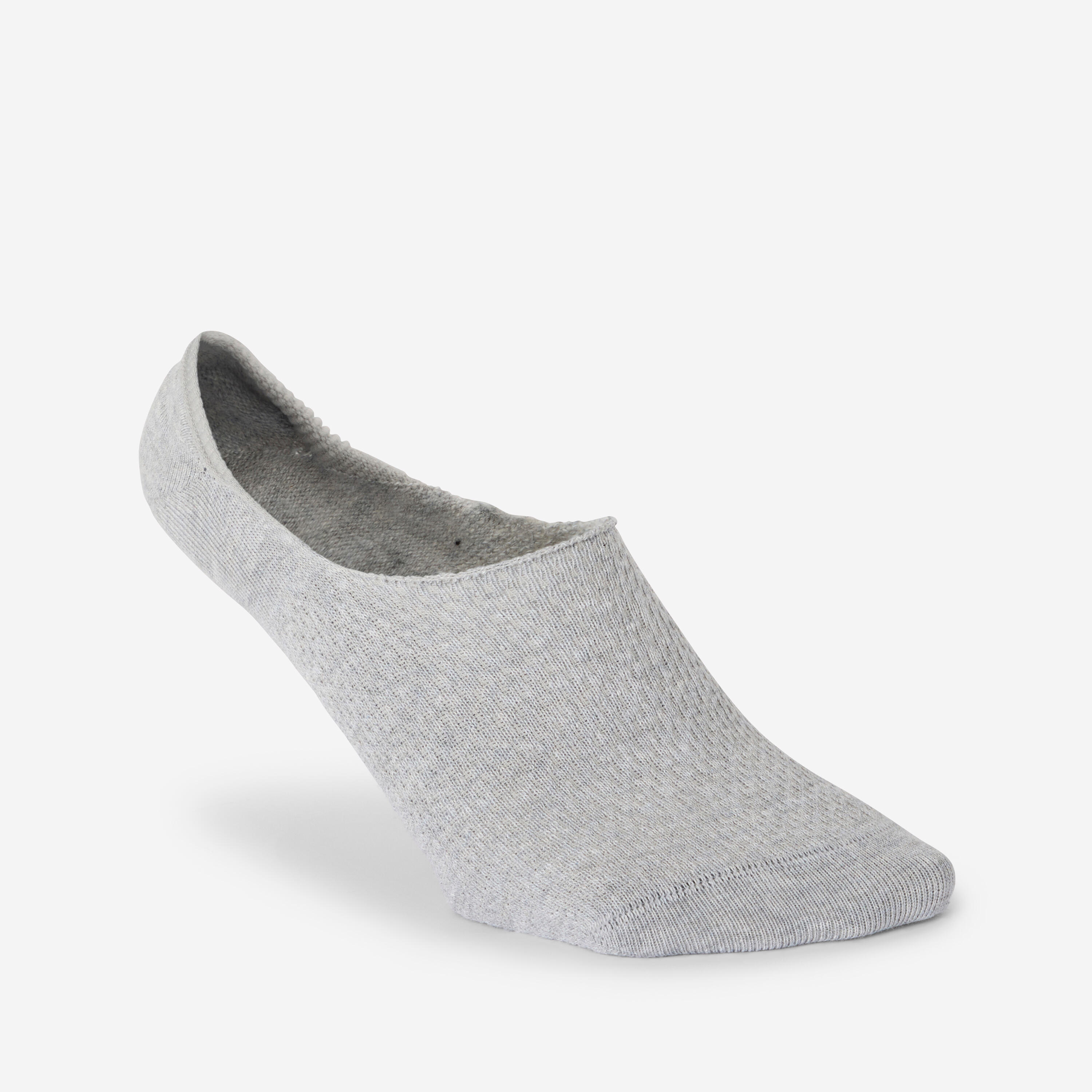 Invisible socks, grey, pack of 3