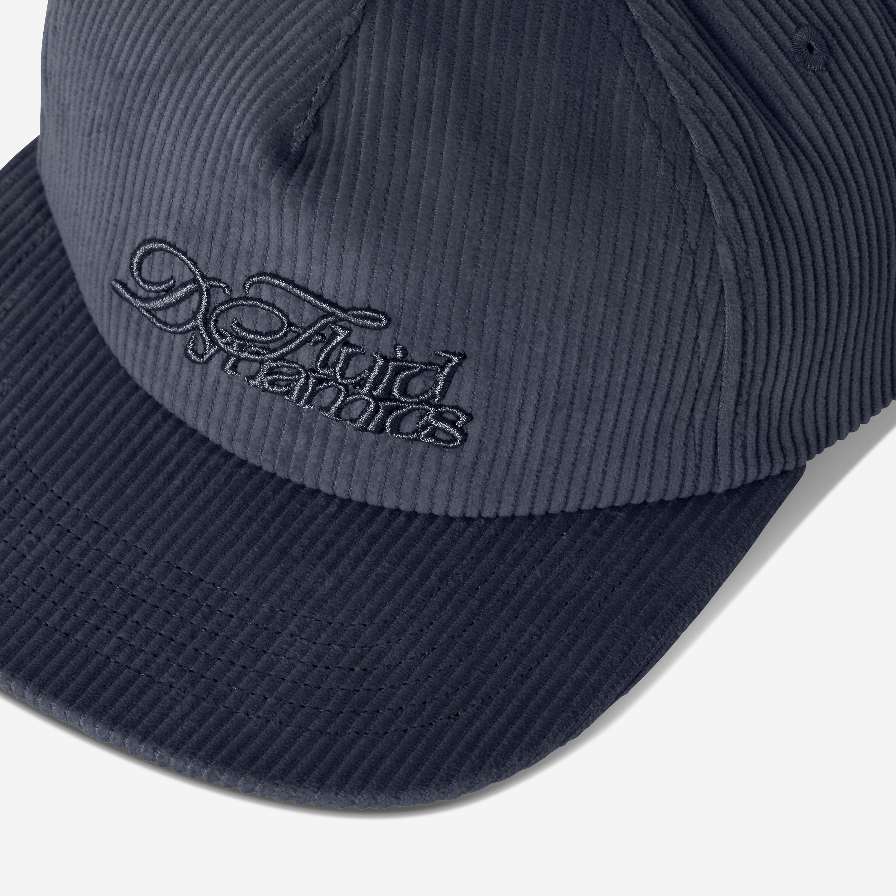 6-Panel-Cap aus Cordstoff, marineblau 7/8