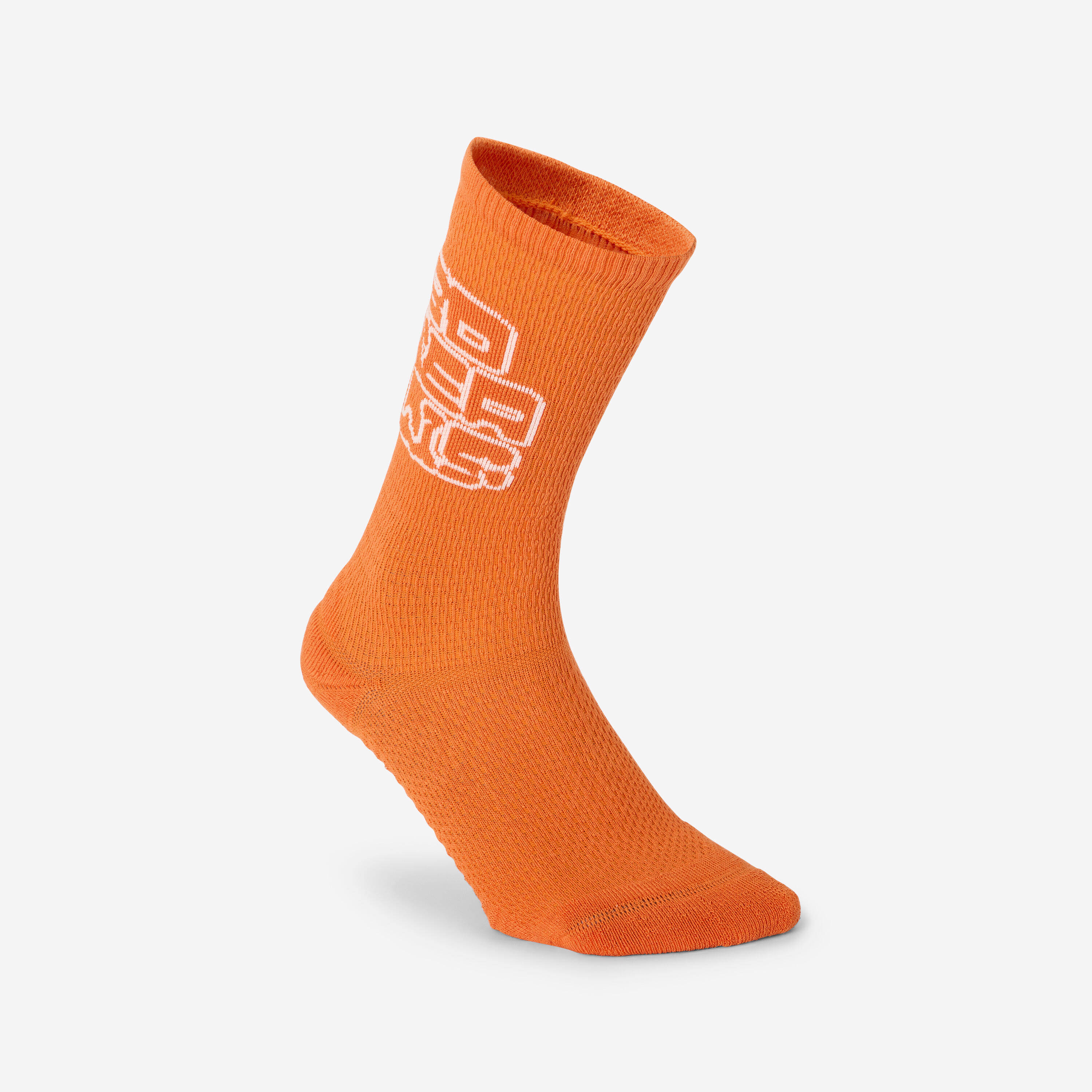 Mid-Calf Socks 2-Pack Black Orange White Khaki -  2