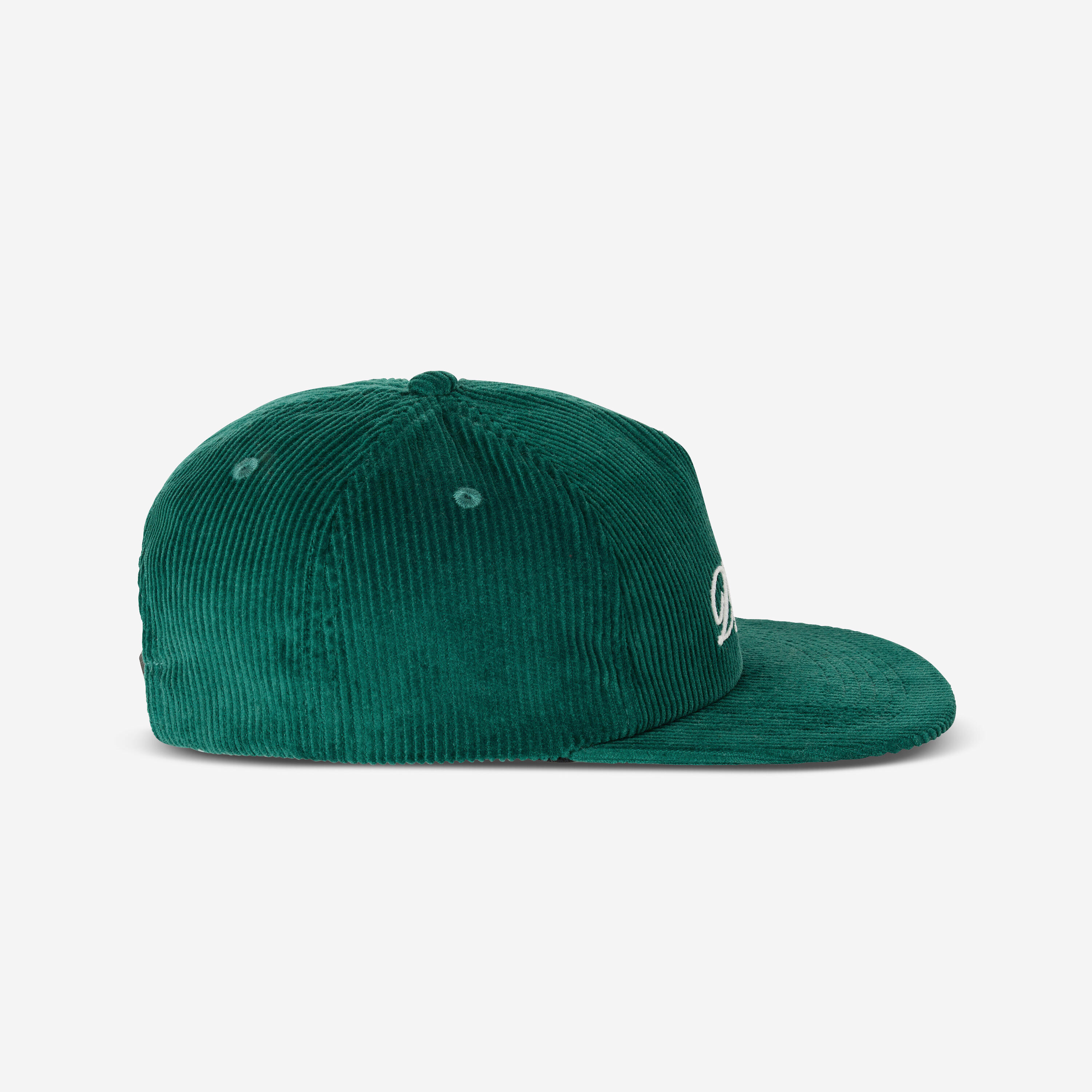 Casquette 6 panneaux en velours, vert et noir 4/7