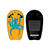 Bodyboard bodyatu enfant 4-8 ans Poulpy jaune poignées