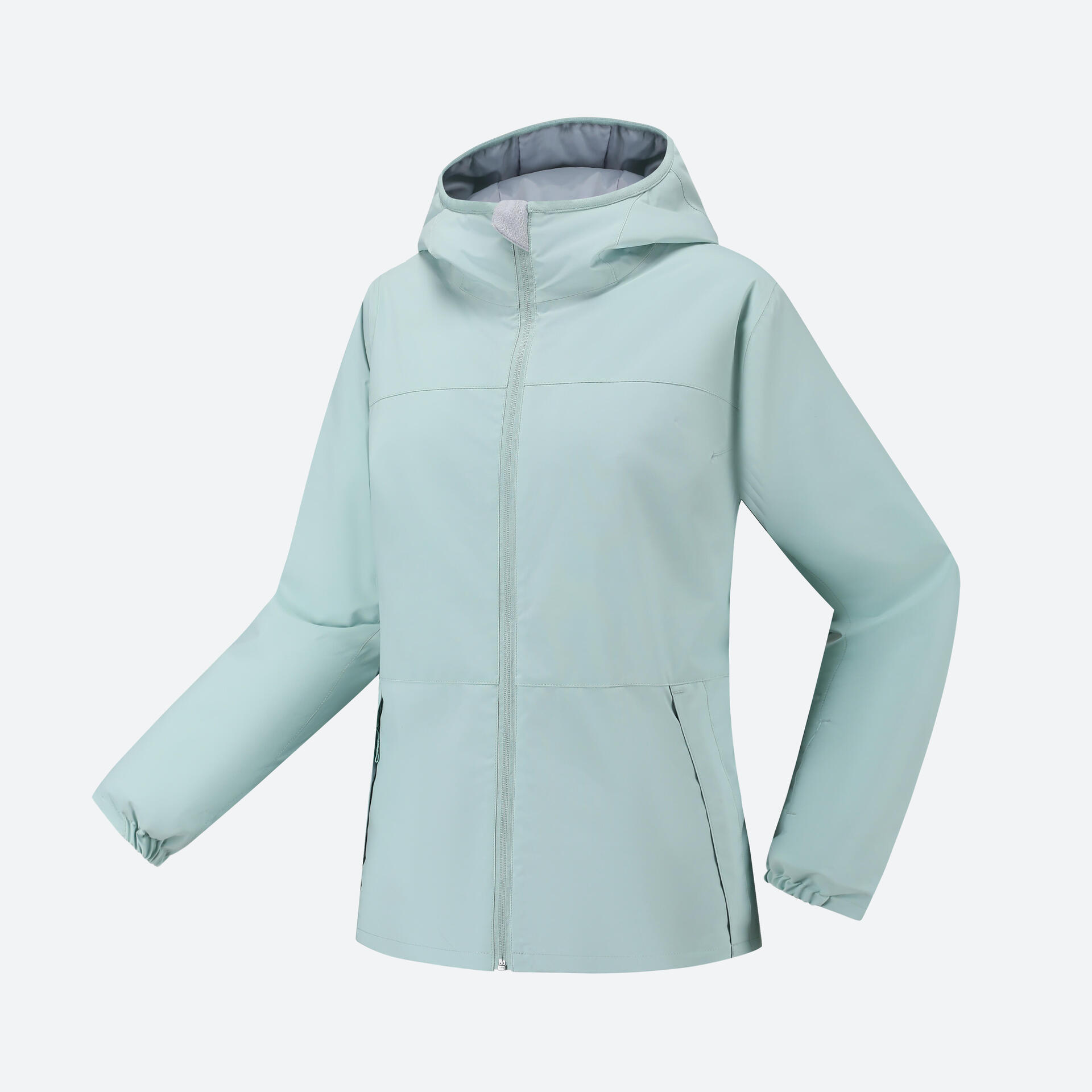 Women's warm and waterproof ski jacket 100 Green
