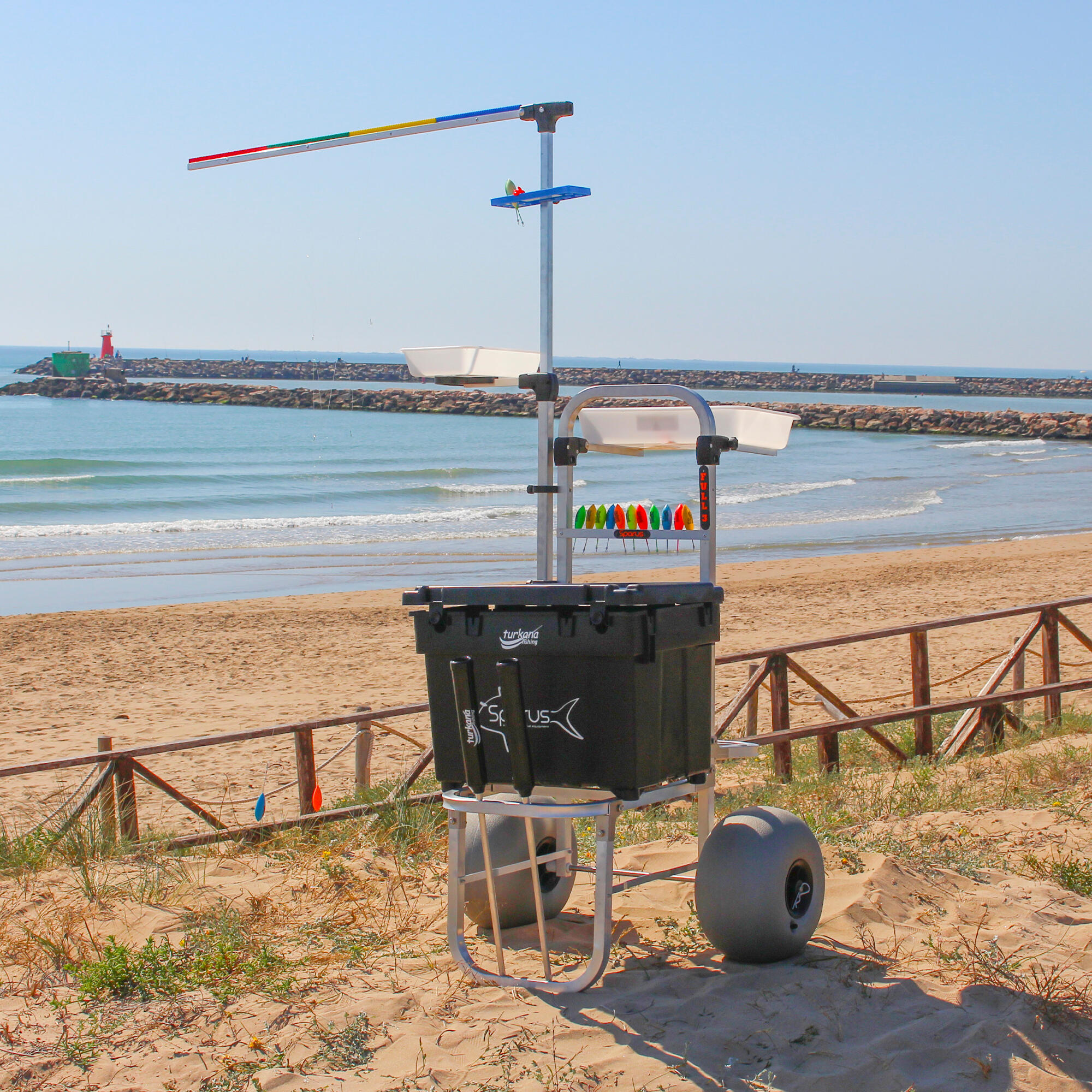 Carro pesca Aluminio Todoterreno surfcasting SPARUS FULL EQUIPE 3 - CD 6/6