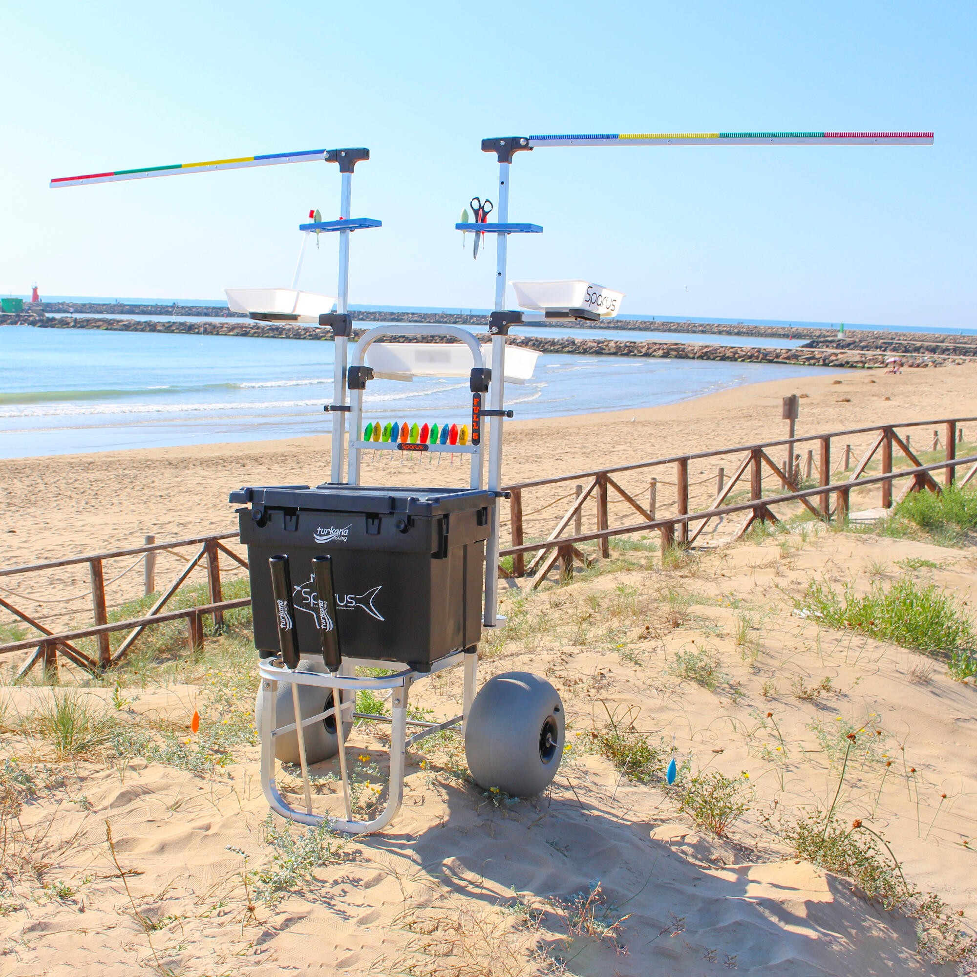 Carretó Pesca Simul Pesant Alumini Tot Terreny Sparus Full Equipe 5 Metal·litzat 5/6