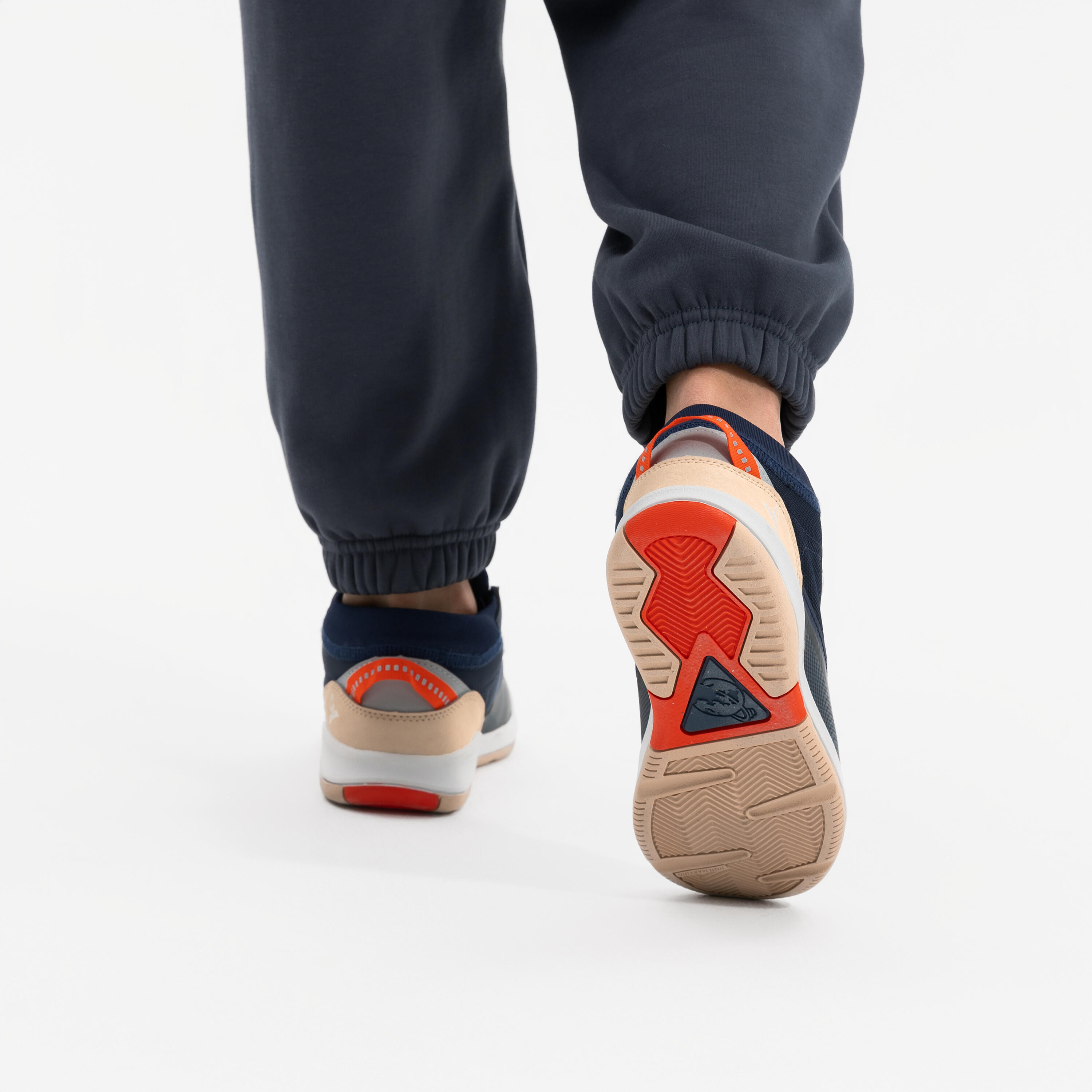 Scarpe da ginnastica bambino multisport impermeabili verde-blu-beige 11/15