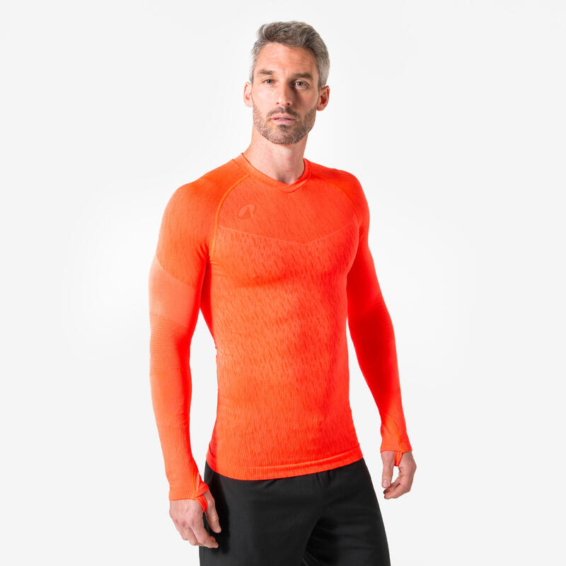 Bluză de fotbal termică fără cusături Keepdry Portocaliu Unisex