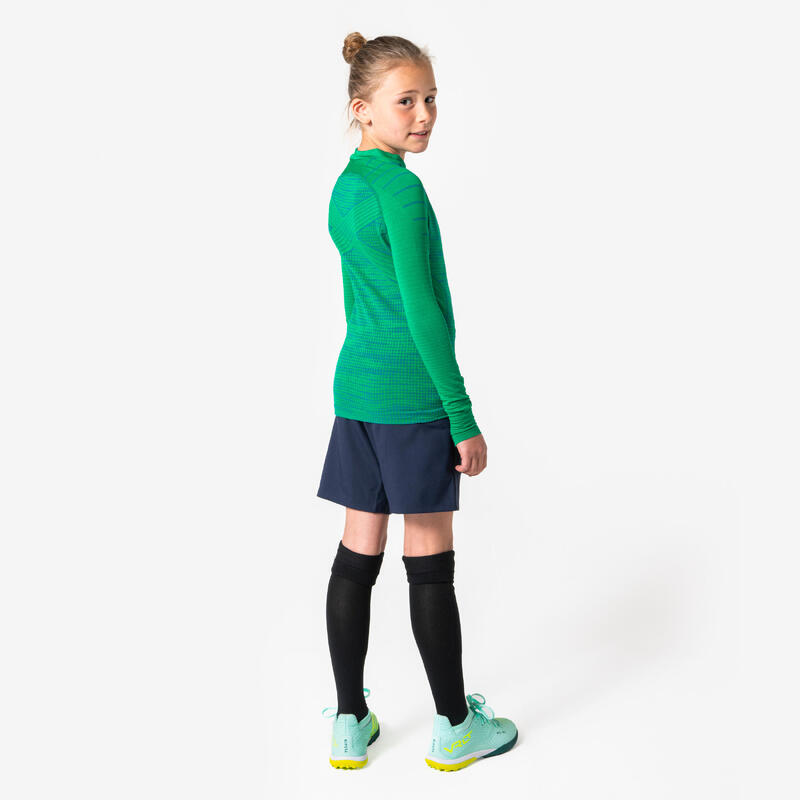 Sous-vetement thermique haut manches longues  enfant vert keepdry 500