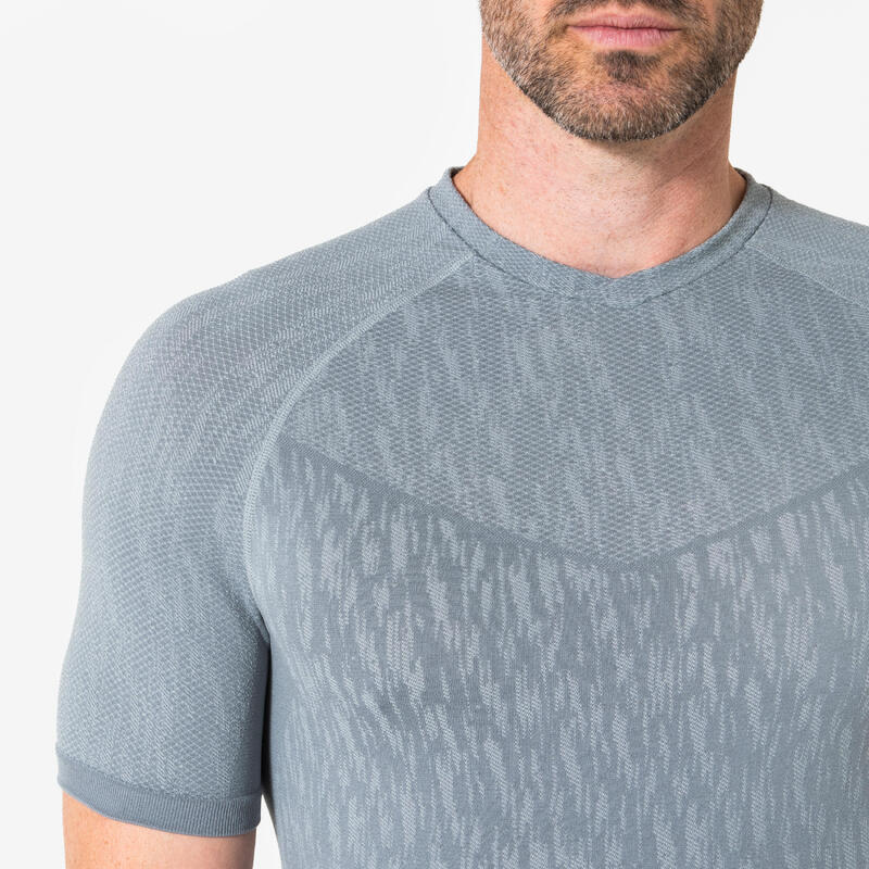 Bluză termică pentru fotbal, mânecă scurtă, Keepdry gri unisex