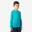 Sous-maillot de foot thermique seamless manches longues enfant, Keepdry bleu