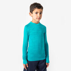 Sous-maillot de foot thermique seamless manches longues enfant, Keepdry orange