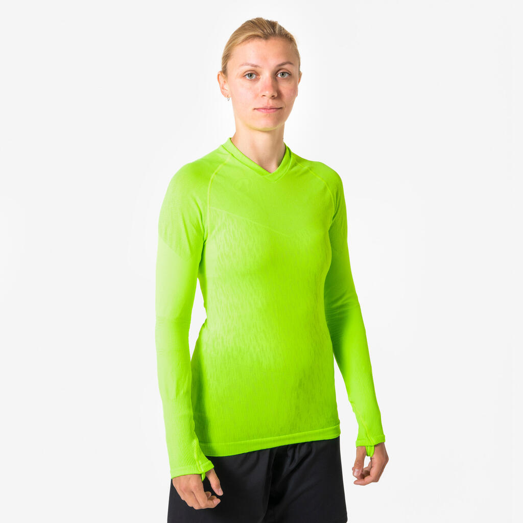Damen/Herren Funktionsshirt langarm seamless - Keepdry neongelb