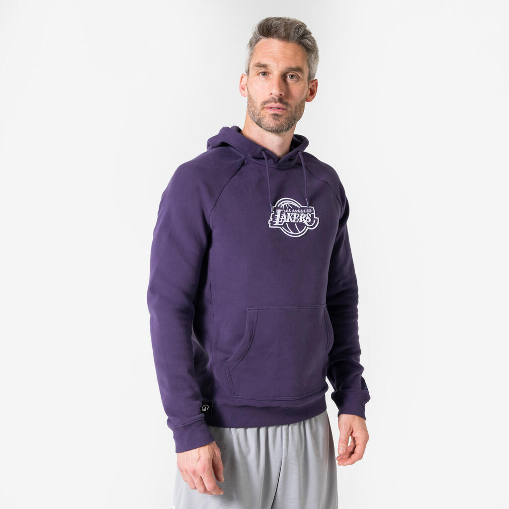 Pulover za moškega in žensko 900 NBA Lakers - roza/vijolčen