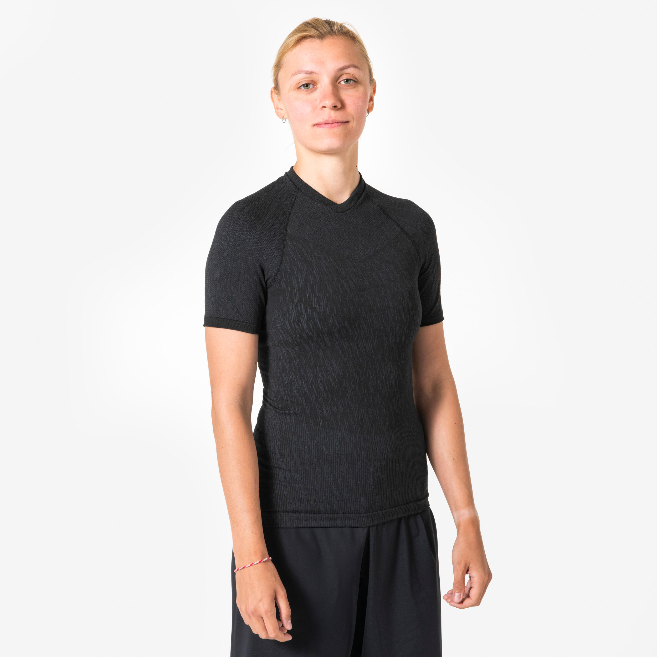 Thermoshirt heren / dames Keepdry korte mouwen zwart 6/8