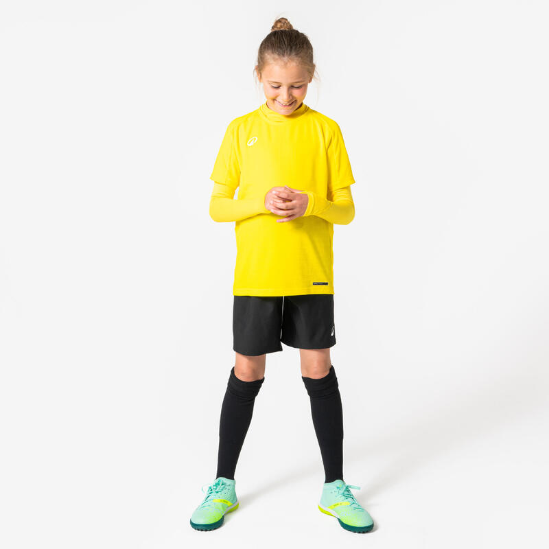 Sous-vetement thermique haut manches longues  enfant jaune keepdry 500