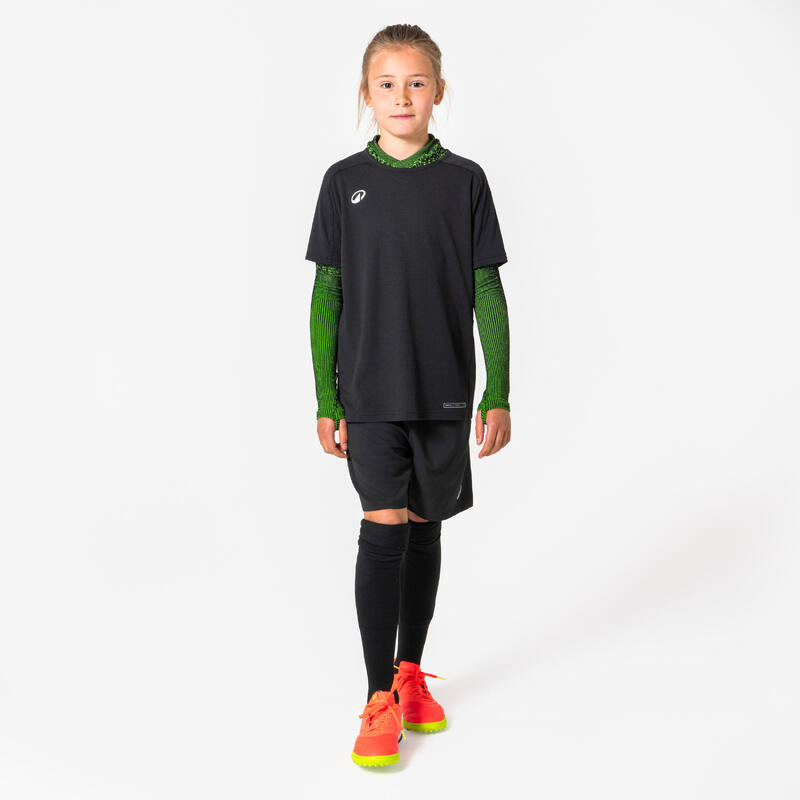 Bluză termică pentru fotbal Keepdry warm verde copii